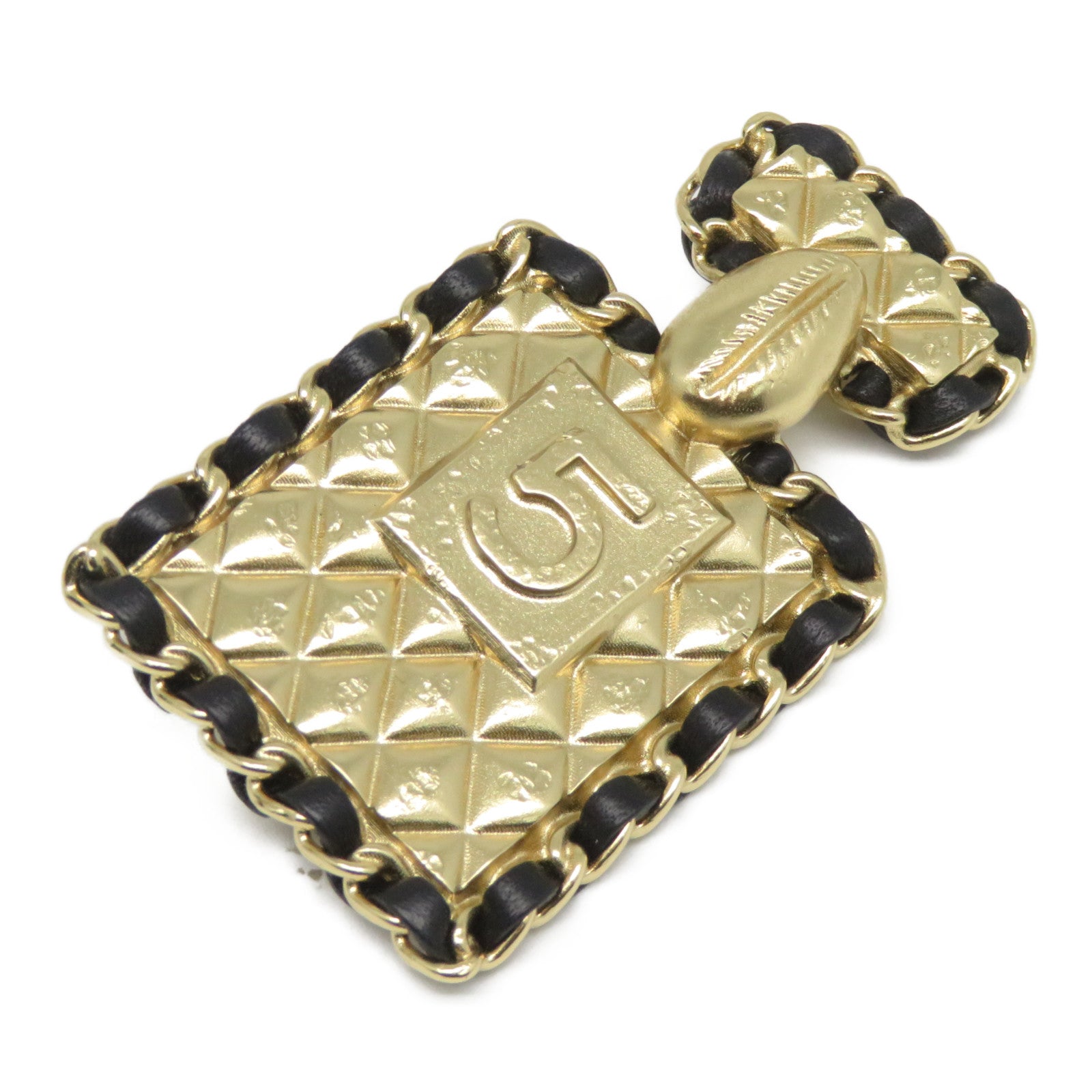 CHANEL 金屬Brooch胸針金色/黑色