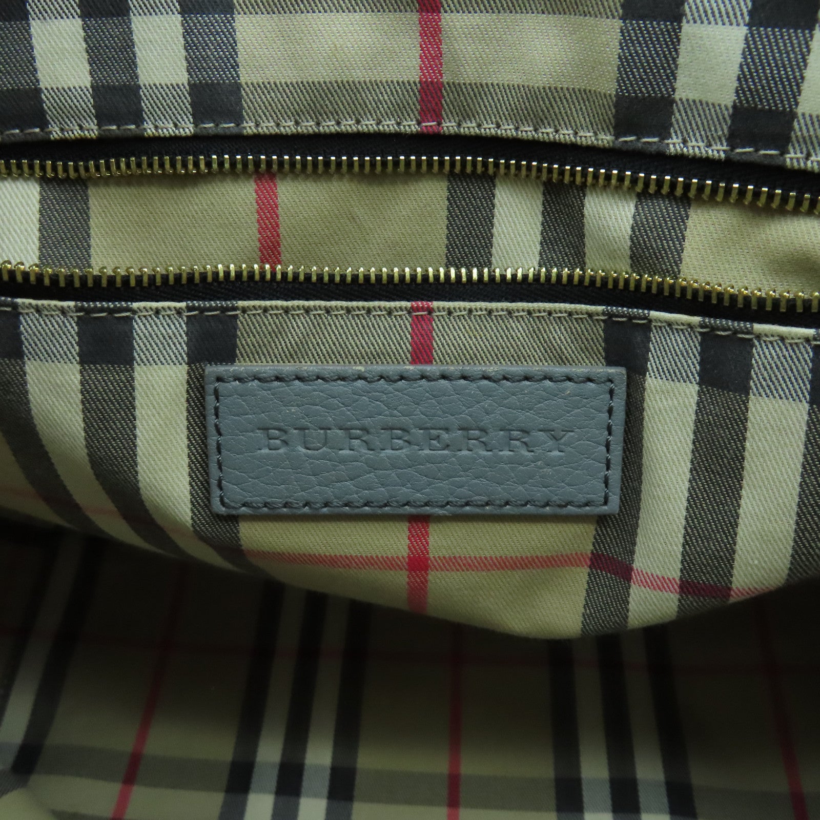 BURBERRY 牛皮皮革2 Way Shoulder Bag金扣手挽肩背兩用袋灰色
