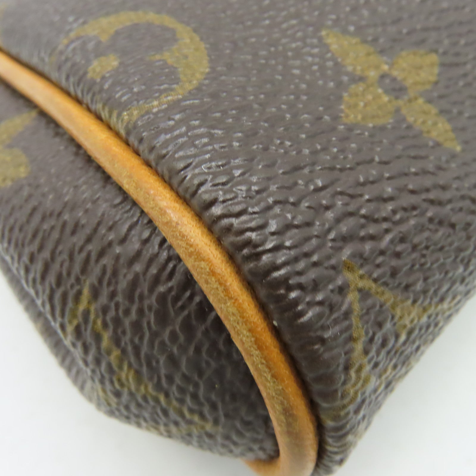 LOUIS VUITTON Monogram Eva Shoulder Bag金扣手挽袋啡色