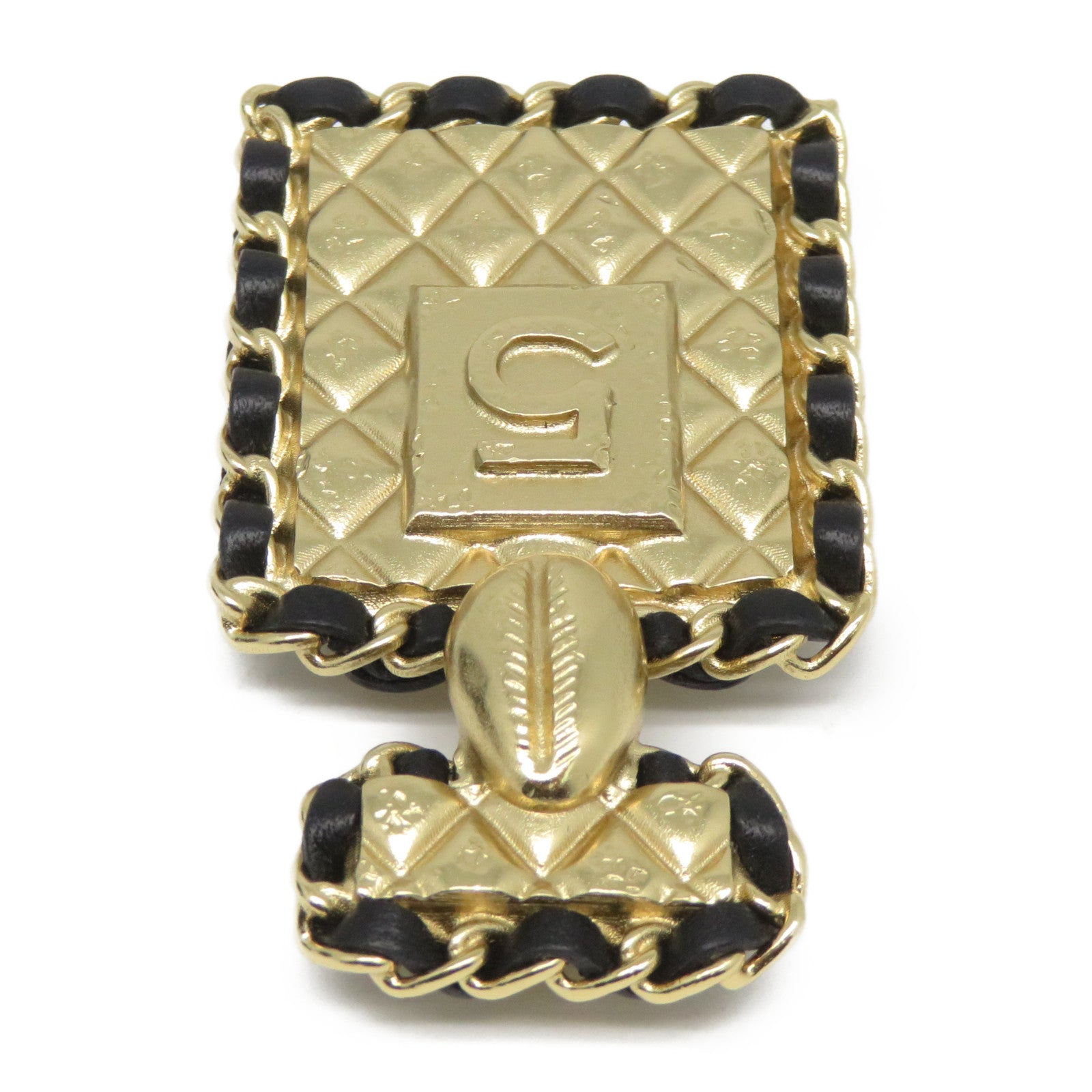 CHANEL 金屬Brooch胸針金色/黑色