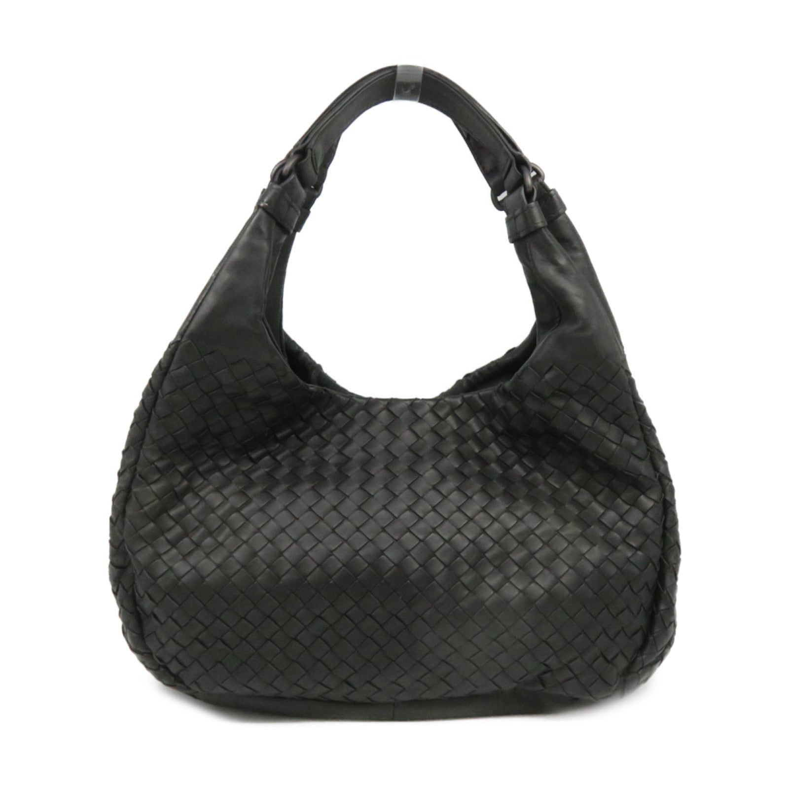 BOTTEGA VENETA 織紋皮革Shoulder Bag肩背袋碳灰色