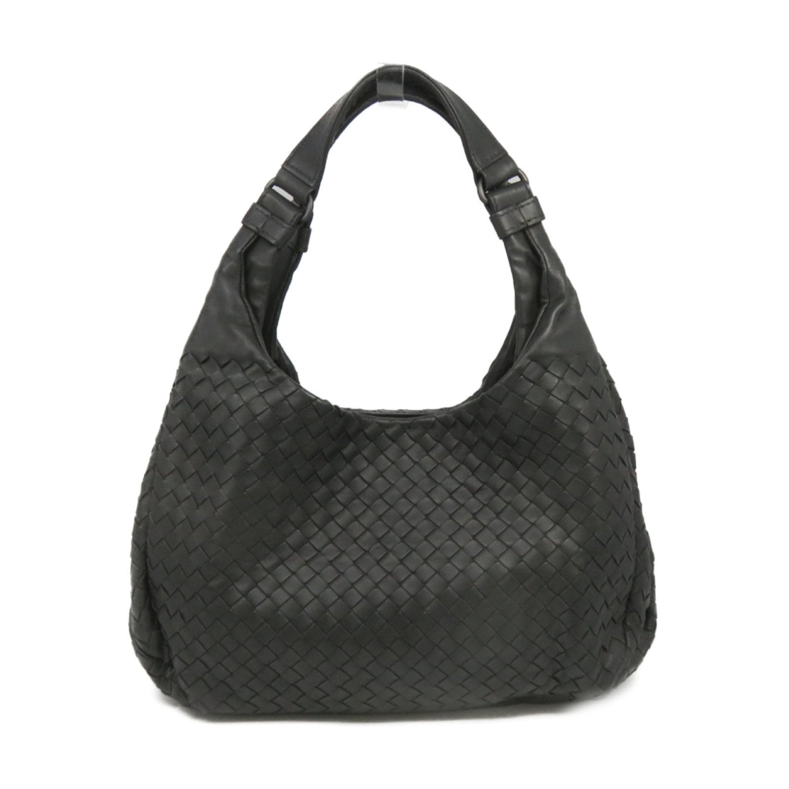 BOTTEGA VENETA 織紋皮革Shoulder Bag肩背袋碳灰色