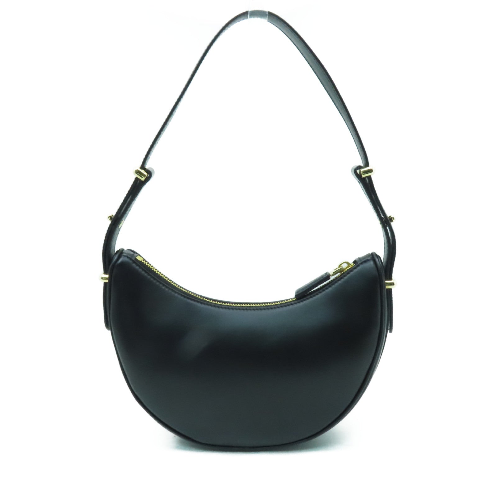 PRADA 牛皮皮革2way Shoulder Bag金扣手挽肩背兩用袋黒色
