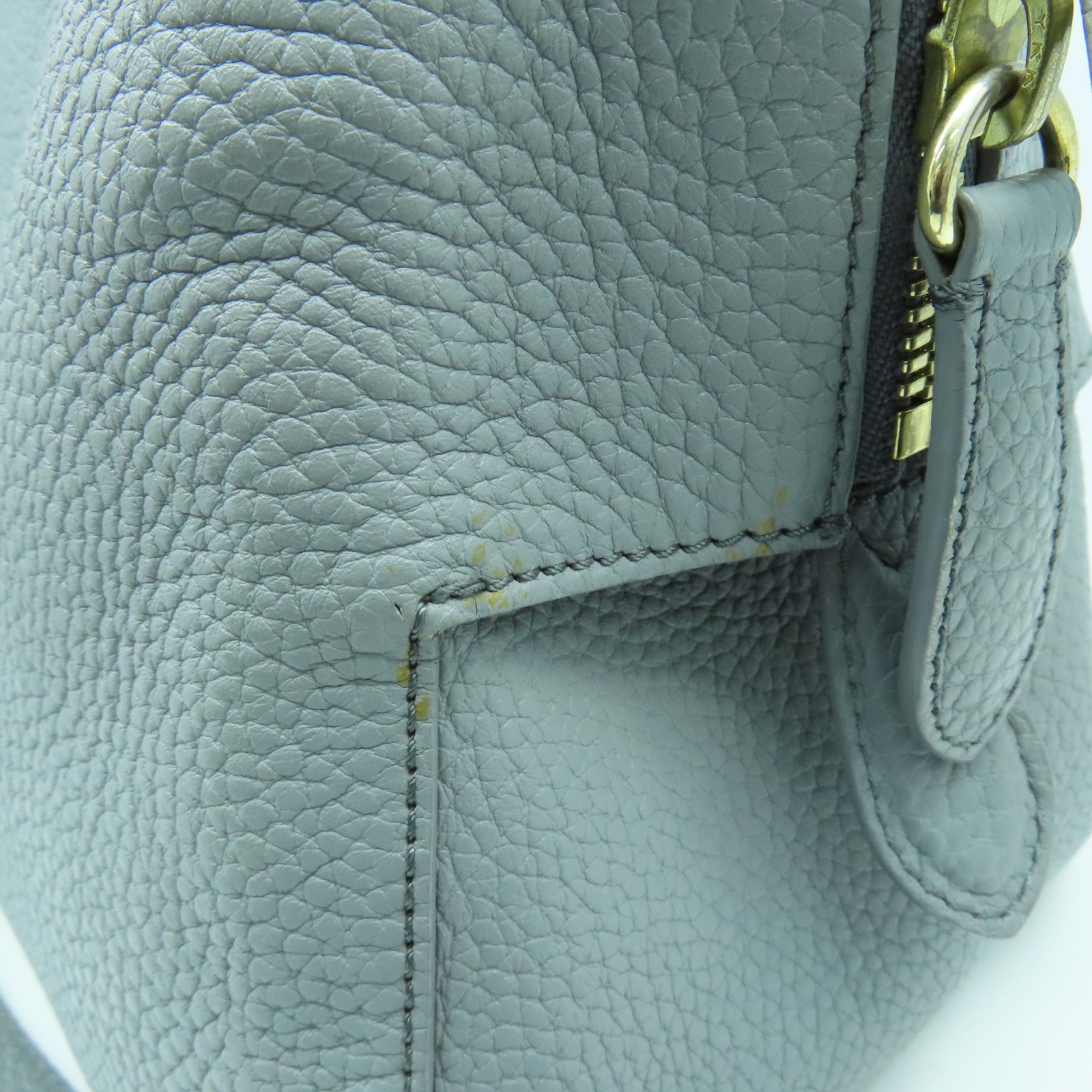 BURBERRY 牛皮皮革2 Way Shoulder Bag金扣手挽肩背兩用袋灰色