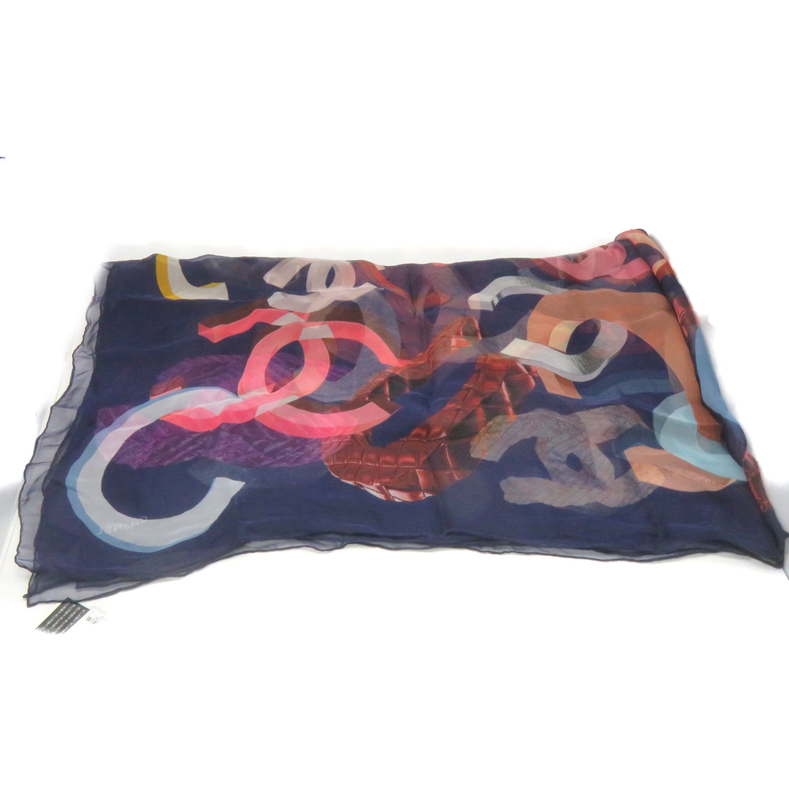 CHANEL 絲質Scarf絲巾紫色/彩色