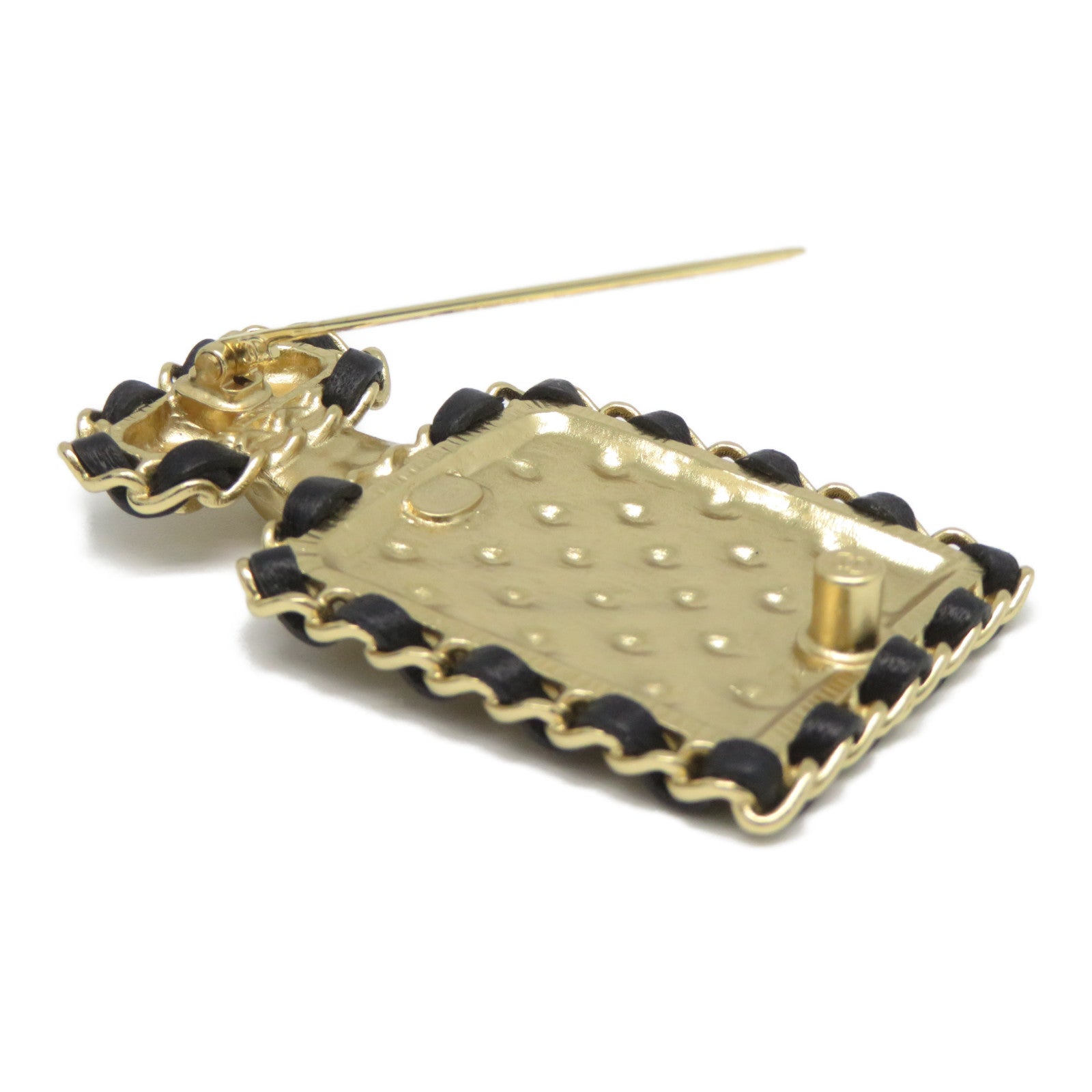CHANEL 金屬Brooch胸針金色/黑色
