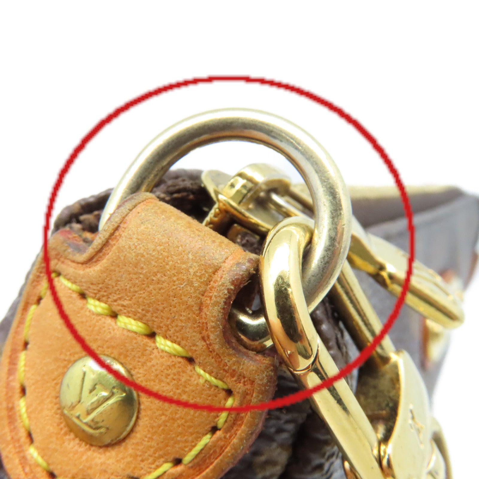 LOUIS VUITTON Monogram Eva Shoulder Bag金扣手挽袋啡色
