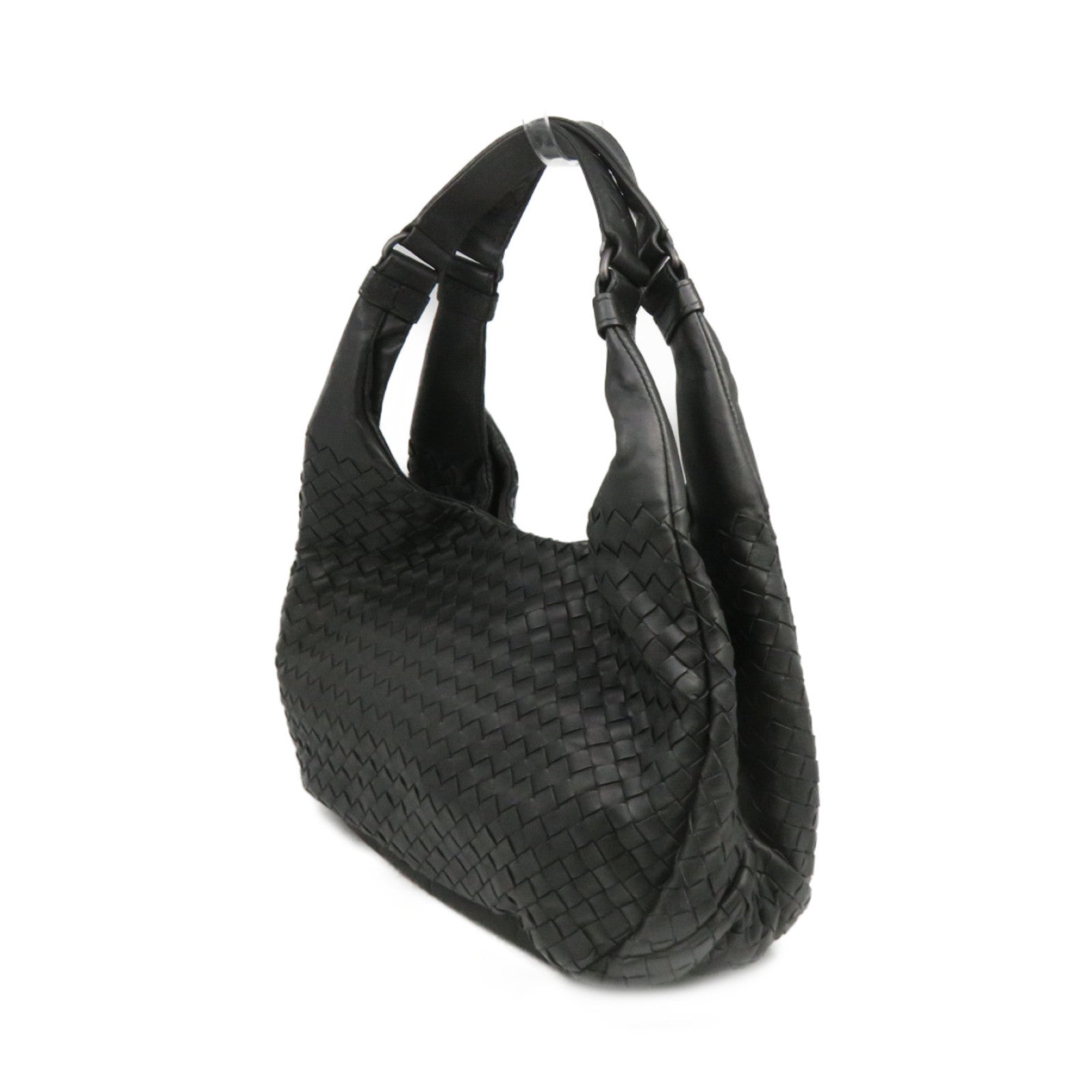BOTTEGA VENETA 織紋皮革Shoulder Bag肩背袋碳灰色