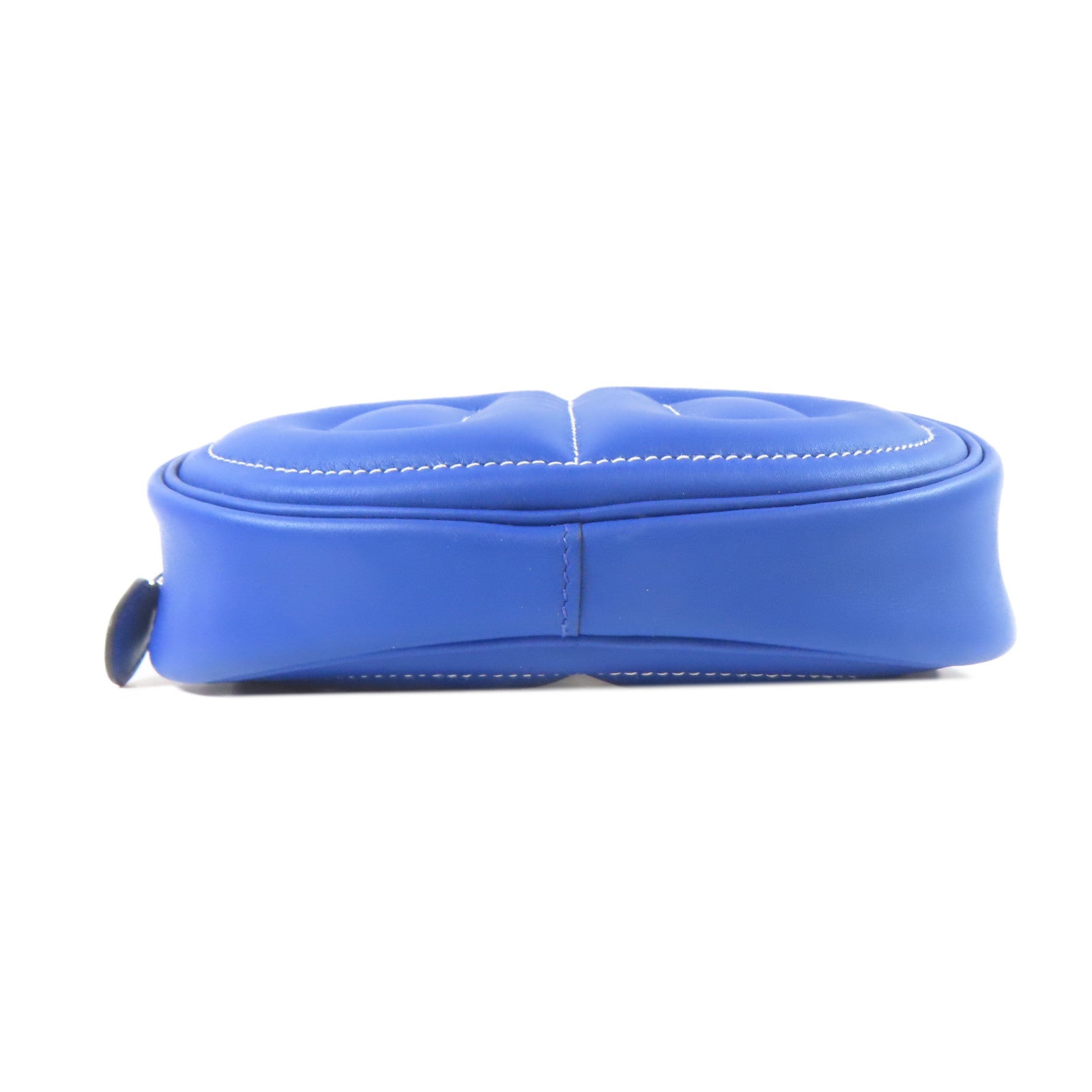 HERMES Veau Swift皮革In The Loop Belt Bag銀扣腰包藍色