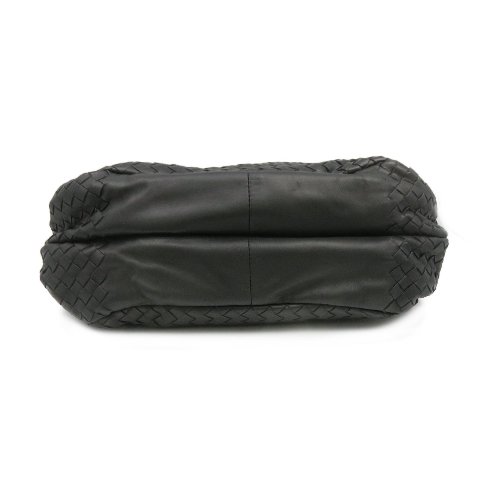 BOTTEGA VENETA 織紋皮革Shoulder Bag肩背袋碳灰色