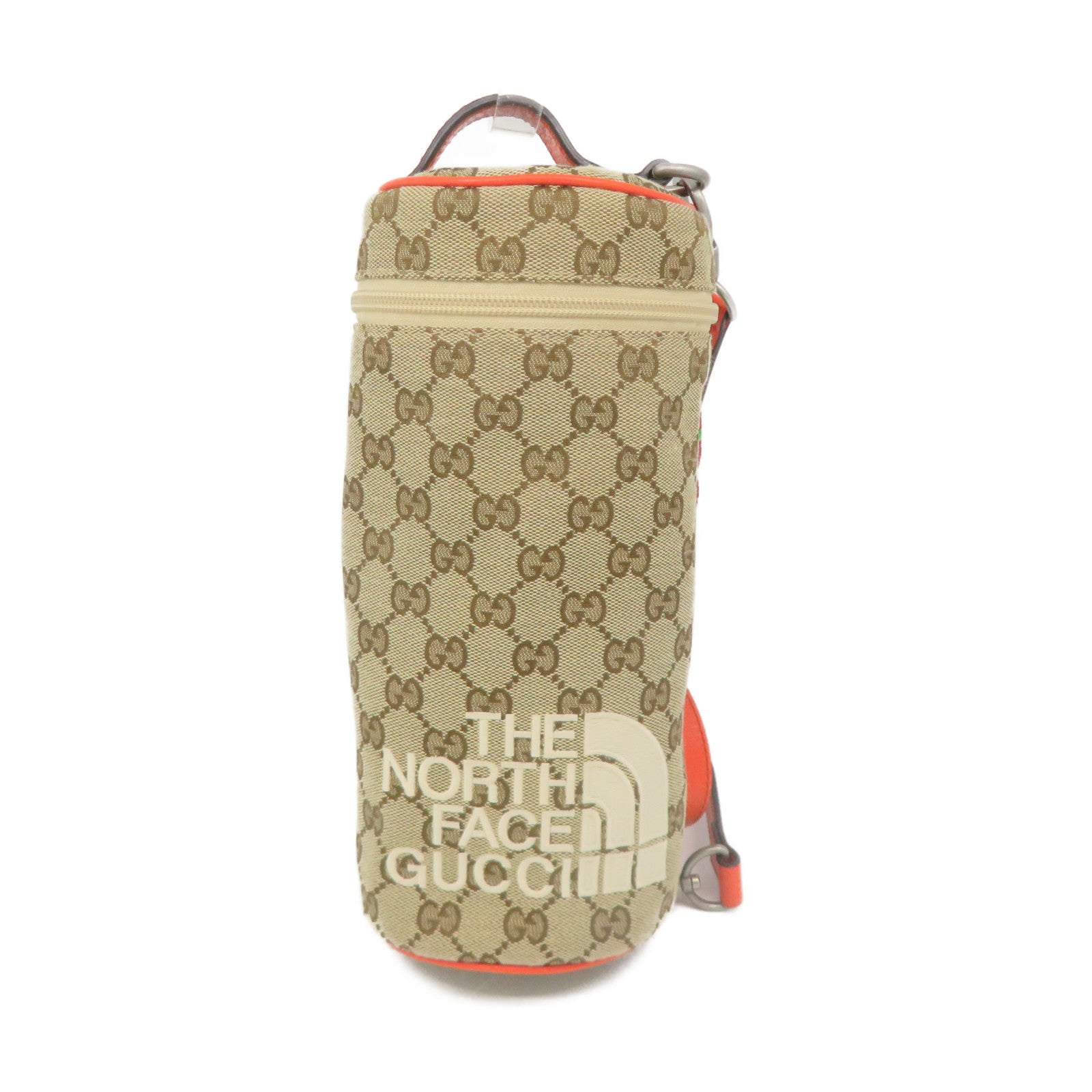 GUCCI GG Canvas The North Face X Gucci Shoulder Bag Brown/Orange