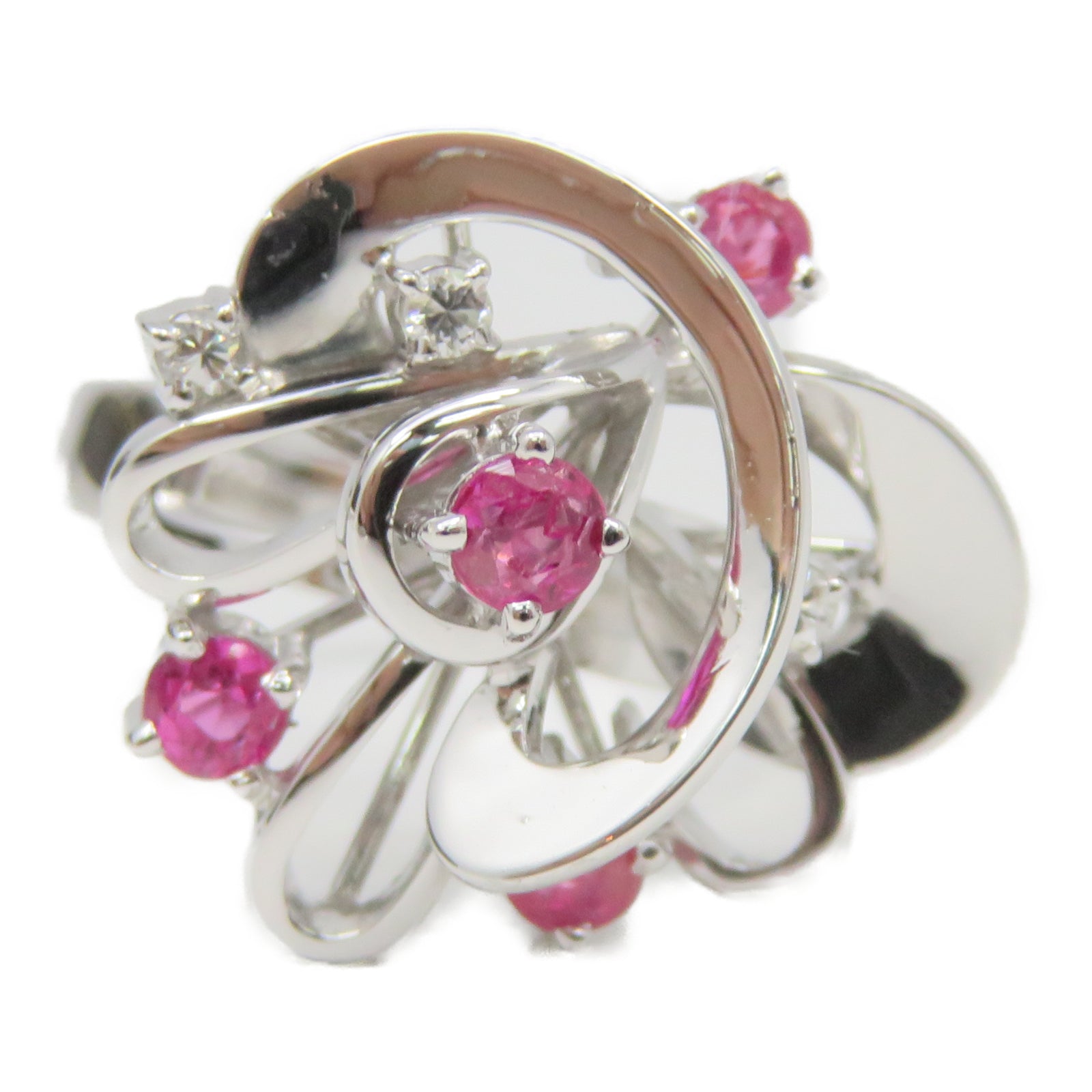 JEWELRY 【激減優惠】14K白金Ring紅寶石戒指US#5