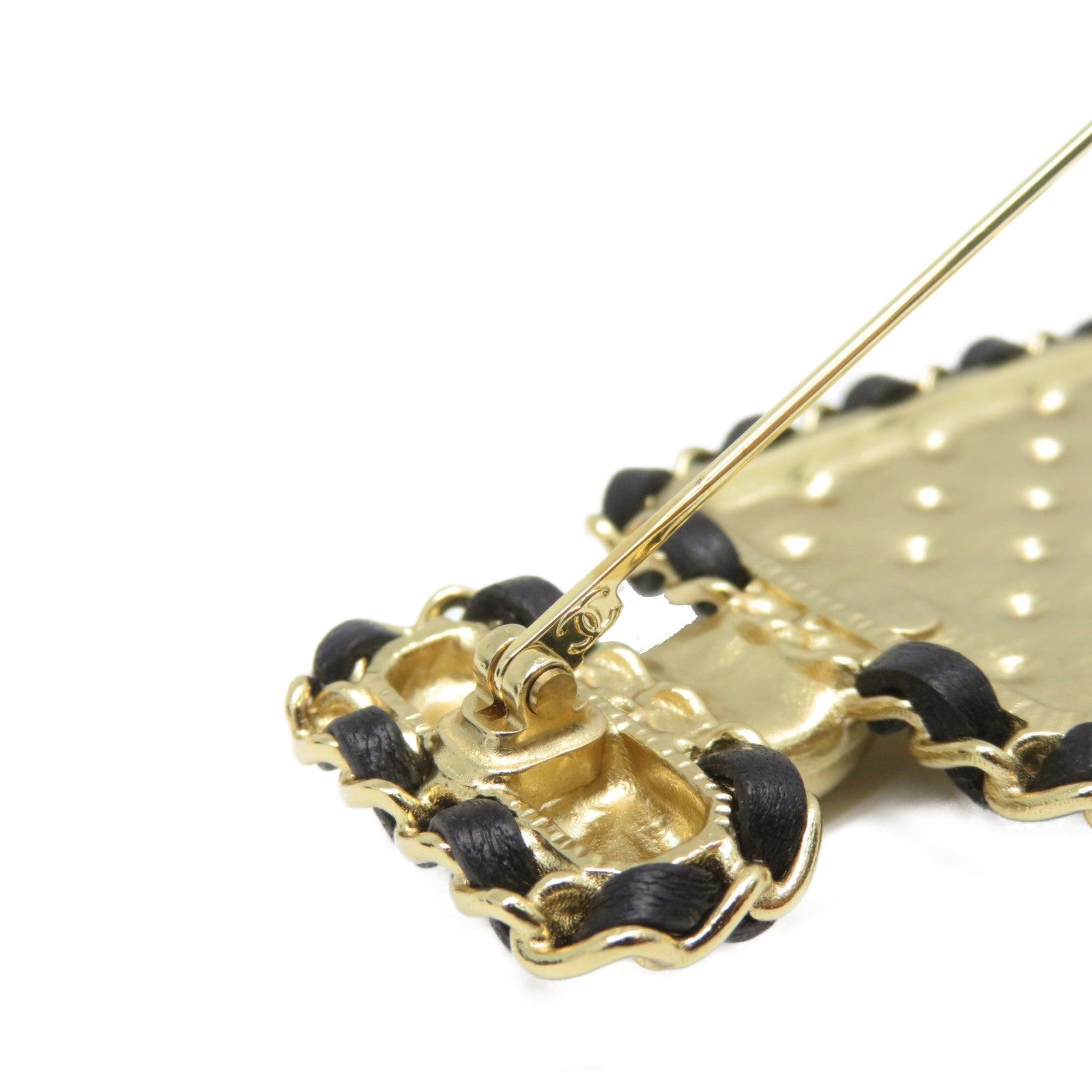 CHANEL 金屬Brooch胸針金色/黑色