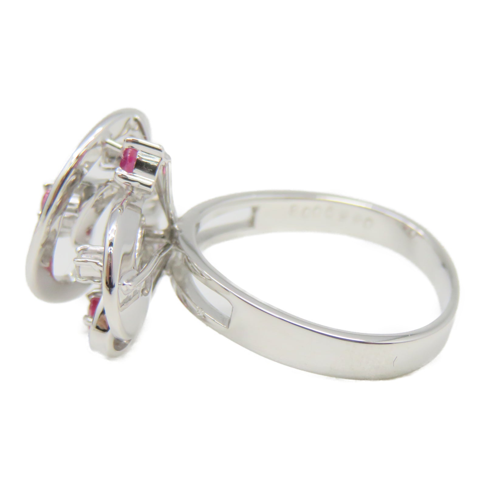 JEWELRY 【激減優惠】14K白金Ring紅寶石戒指US#5
