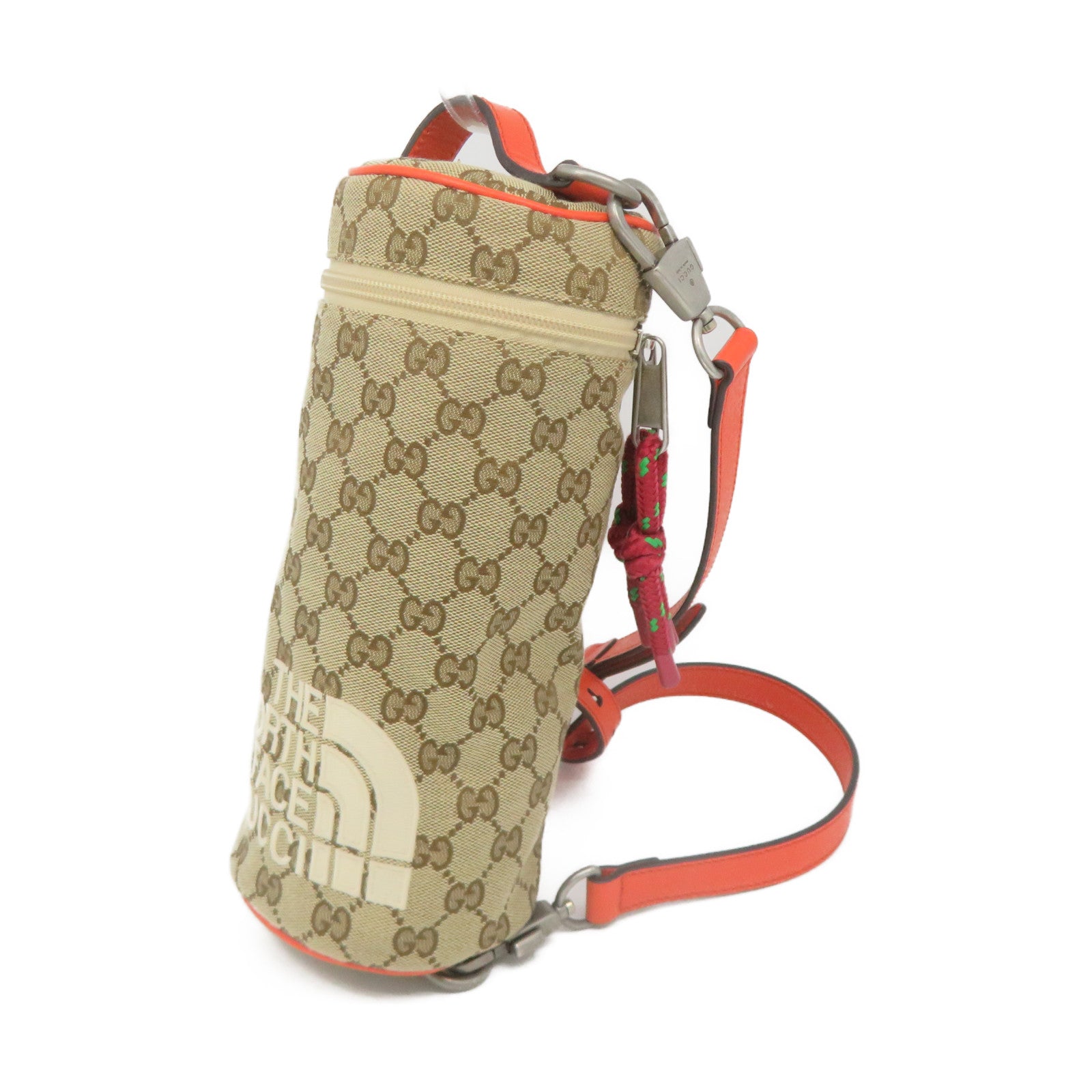 GUCCI GG Canvas The North Face X Gucci Shoulder Bag Brown/Orange