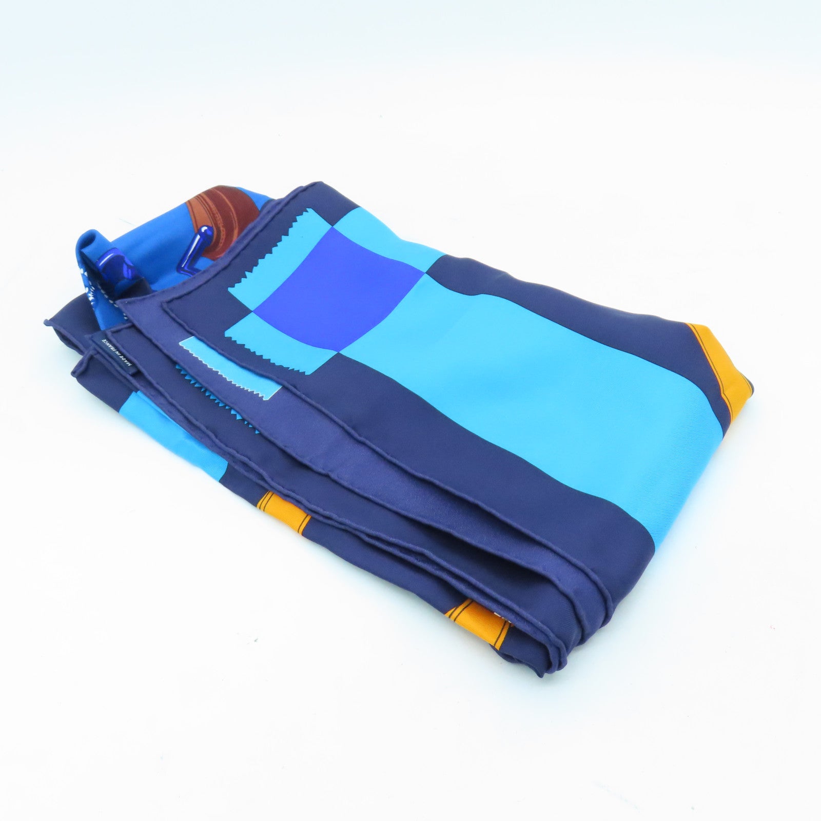 HERMES Silk Scarf Blue