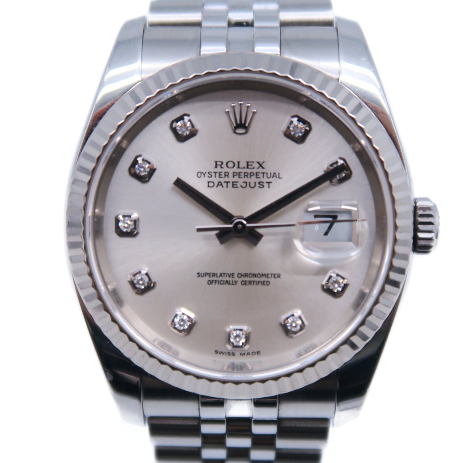 ROLEX Datejust 36mm不鏽鋼手錶自動機芯銀色