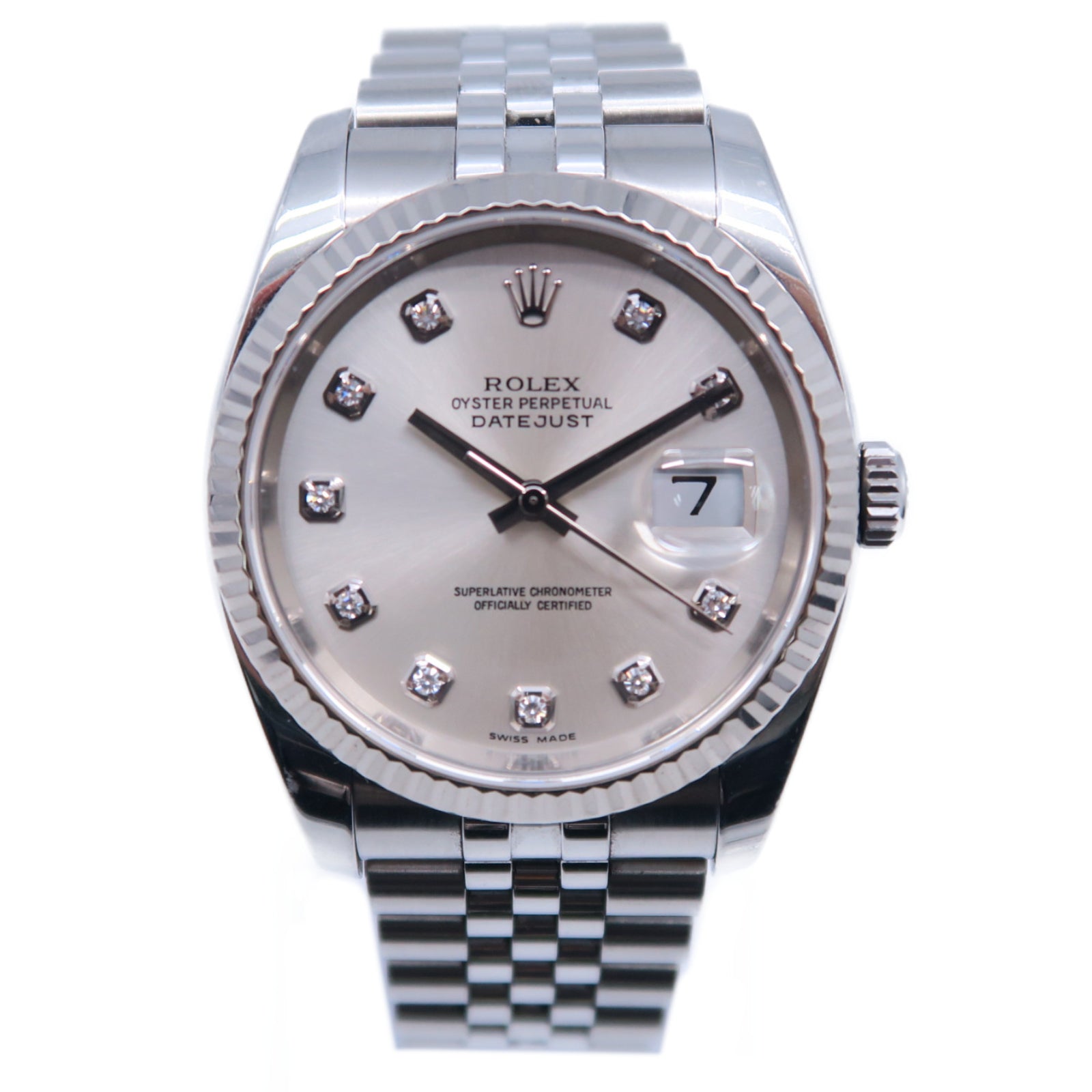 ROLEX Datejust 36mm不鏽鋼手錶自動機芯銀色