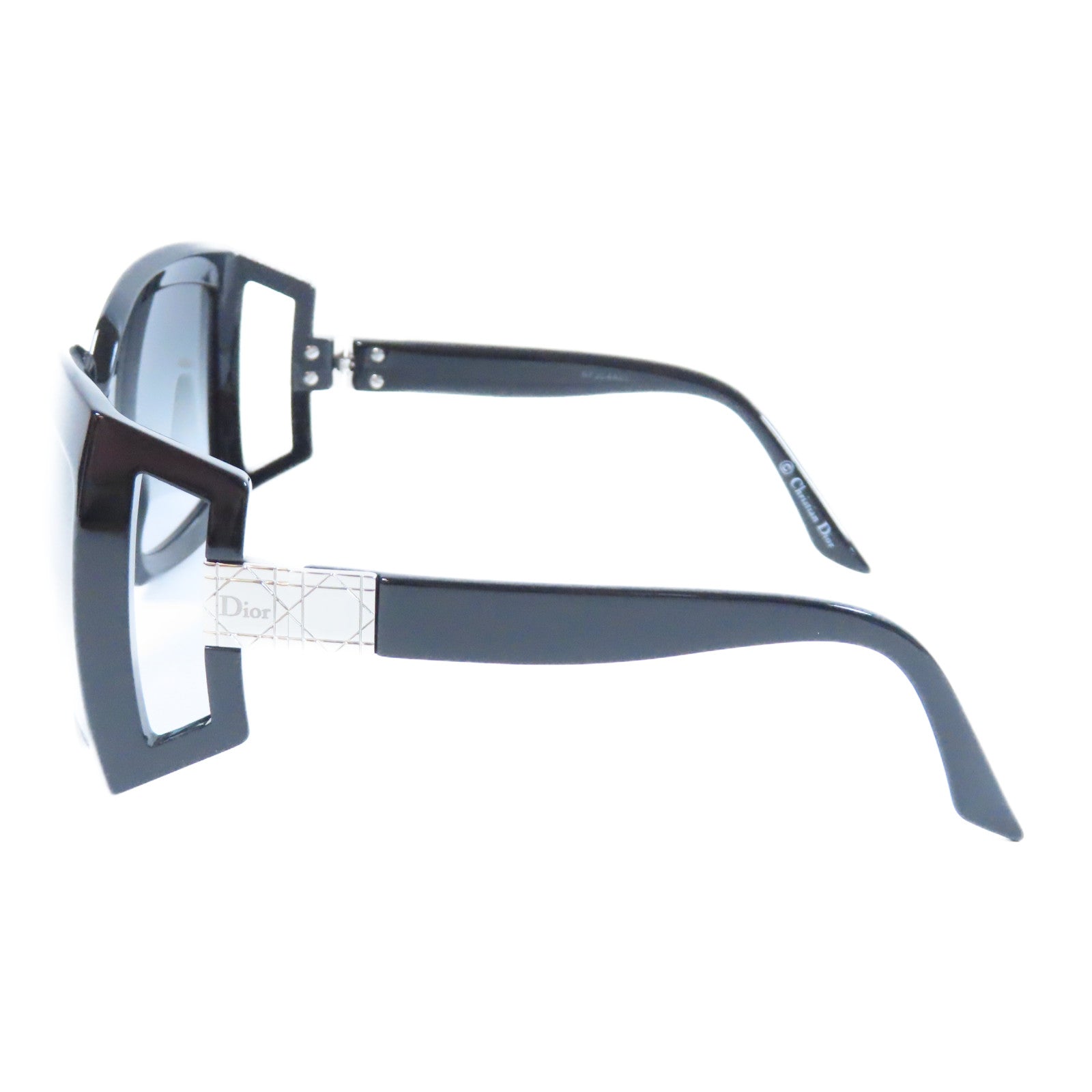 Dior PVC Sunglasses銀扣太陽眼鏡黑色