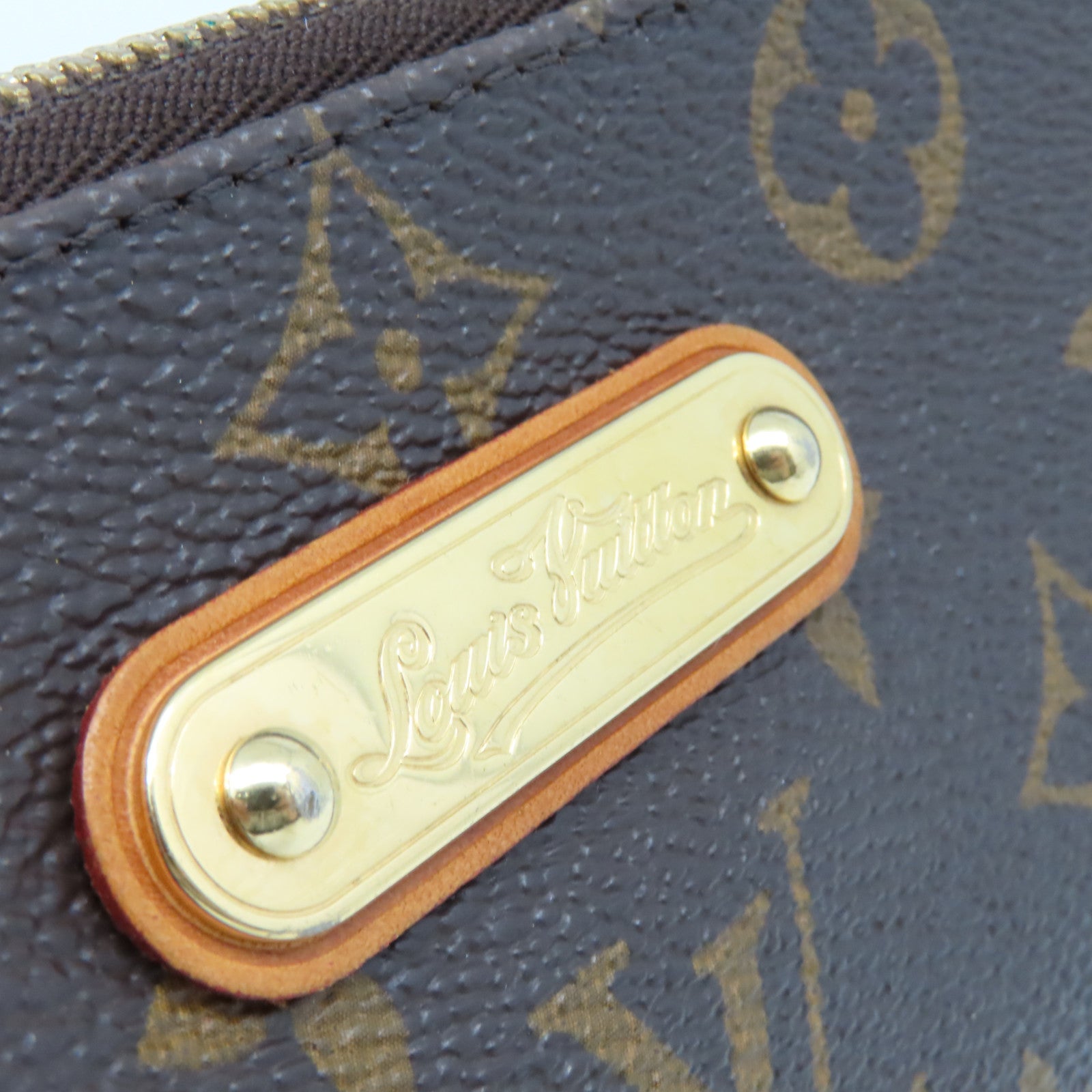 LOUIS VUITTON Monogram Eva Shoulder Bag金扣手挽袋啡色