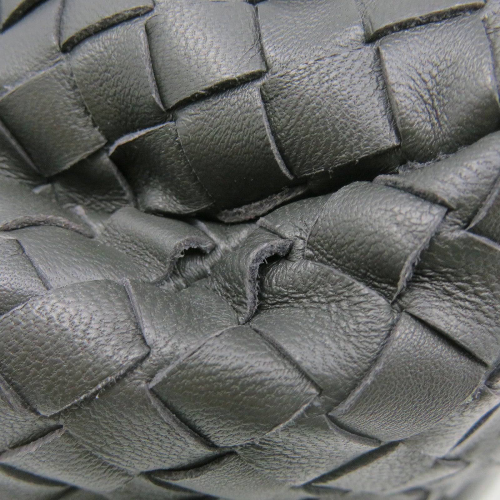 BOTTEGA VENETA 織紋皮革Shoulder Bag肩背袋碳灰色