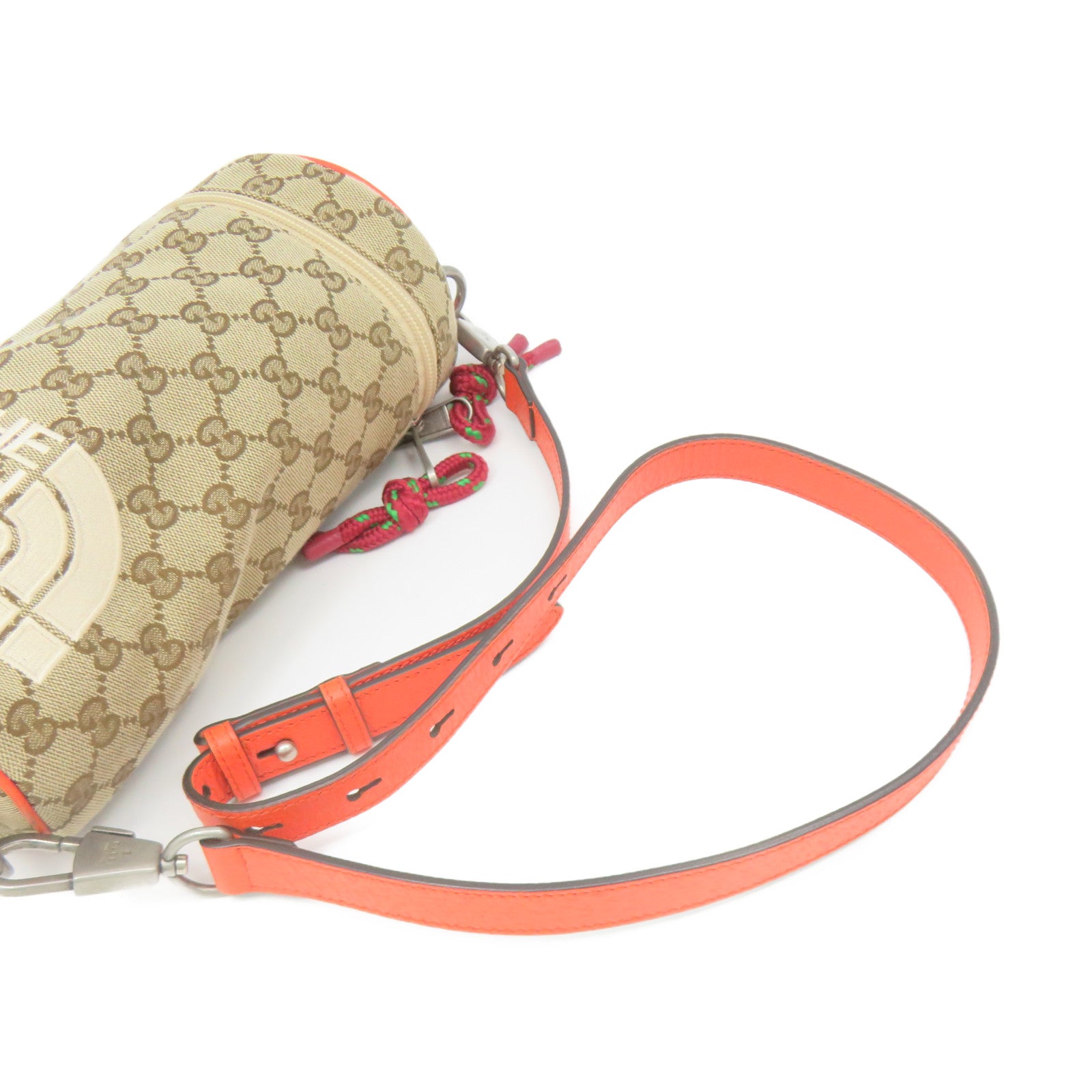 GUCCI GG Canvas The North Face X Gucci Shoulder Bag Brown/Orange