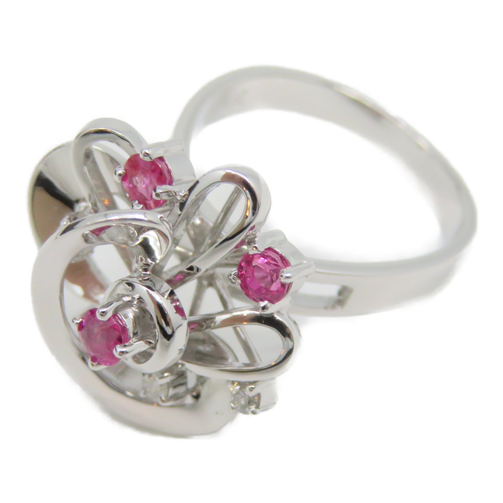 JEWELRY 【激減優惠】14K白金Ring紅寶石戒指US#5