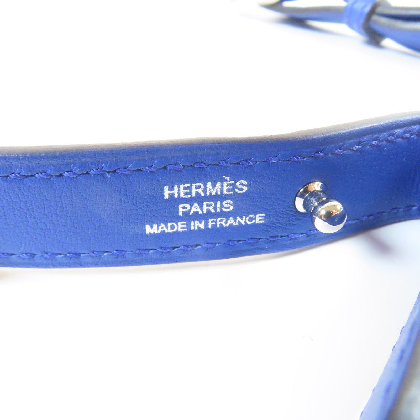 HERMES Veau Swift皮革In The Loop Belt Bag銀扣腰包藍色