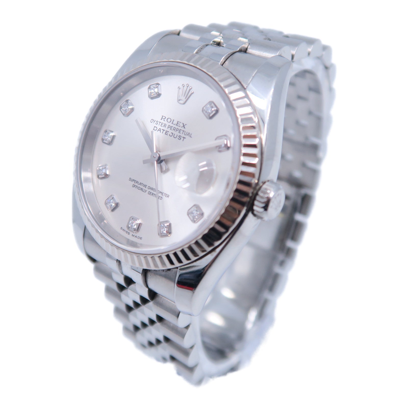 ROLEX Datejust 36mm不鏽鋼手錶自動機芯銀色