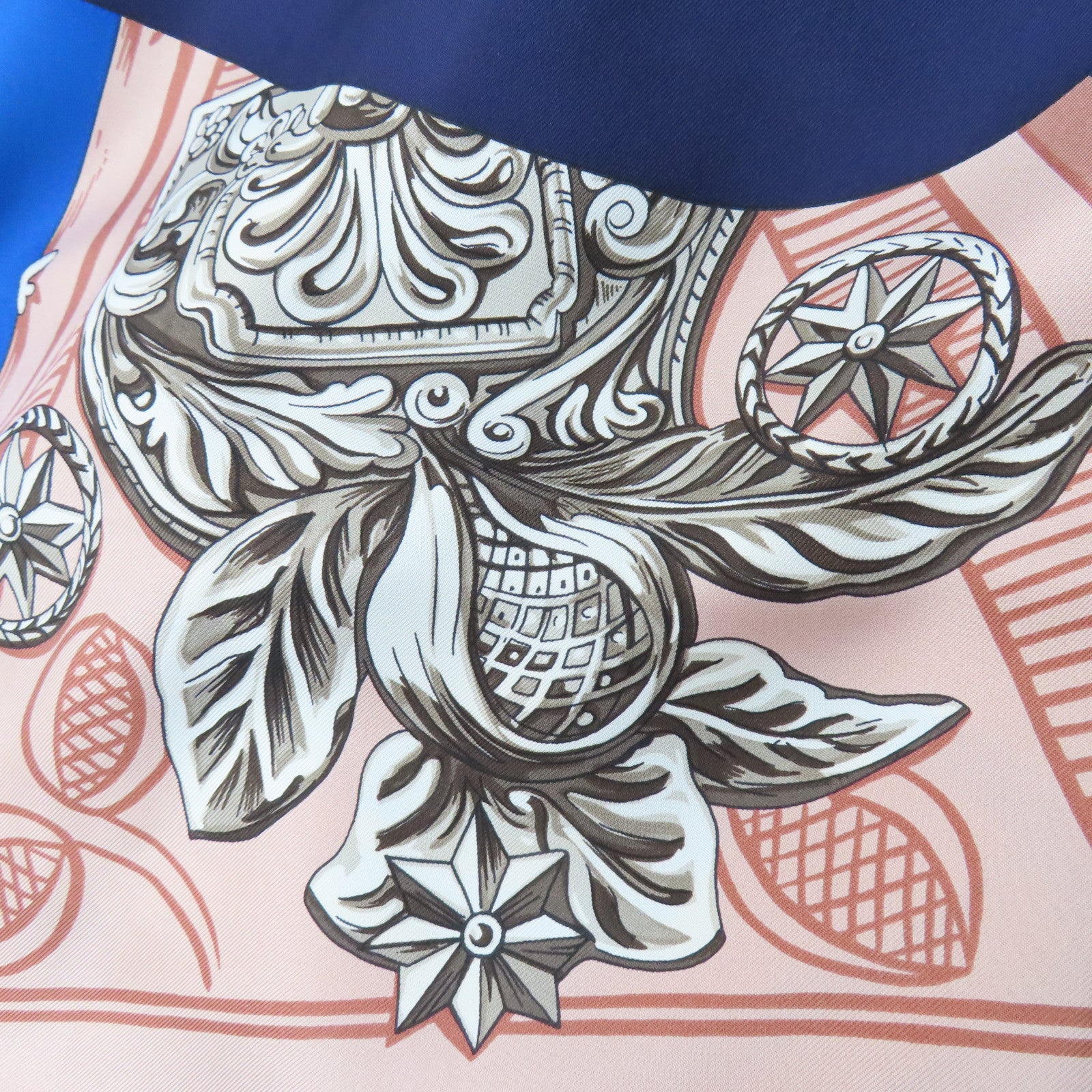 HERMES Silk Scarf Blue