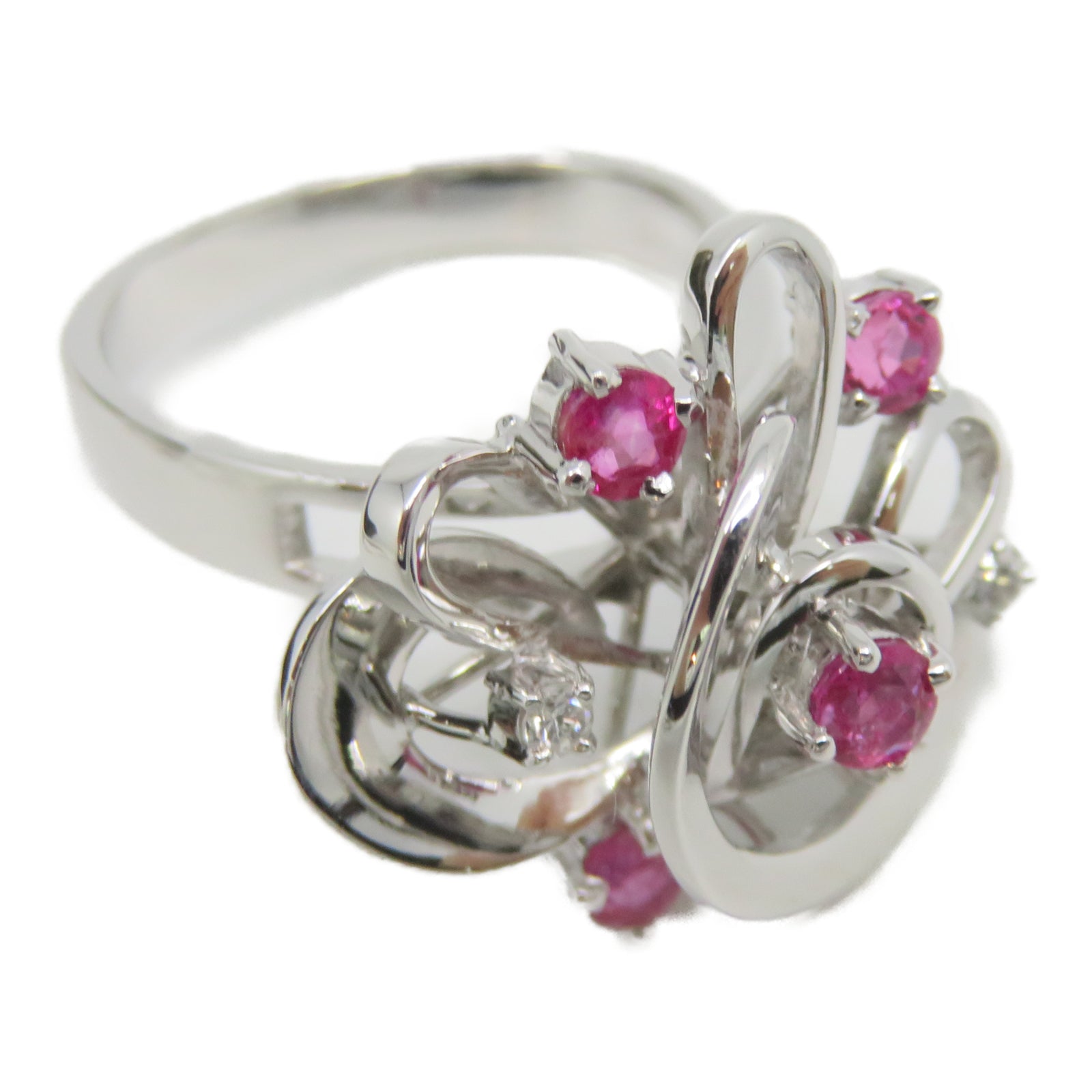 JEWELRY 【激減優惠】14K白金Ring紅寶石戒指US#5