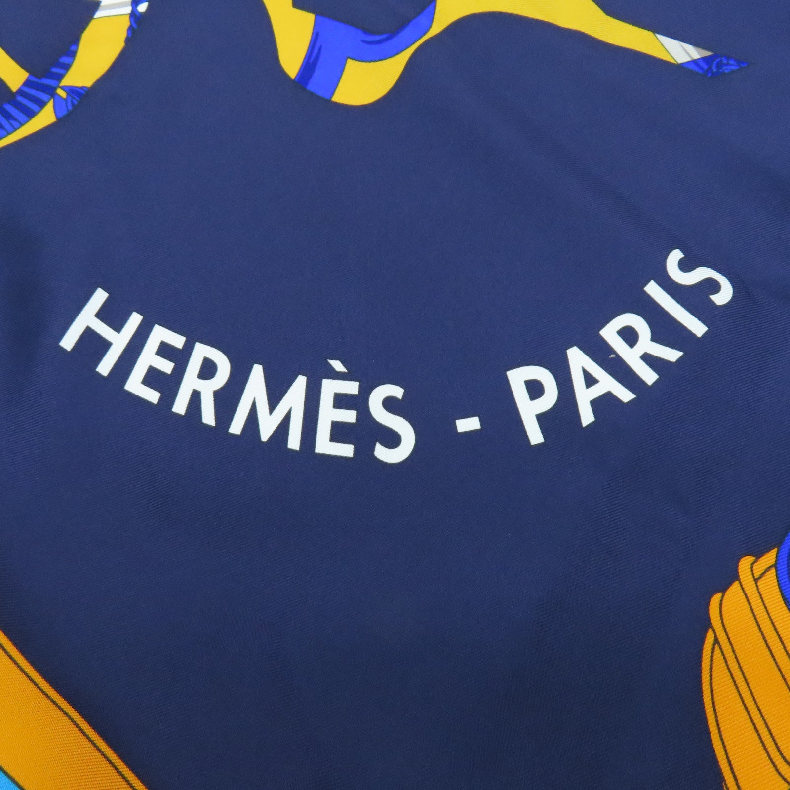 HERMES Silk Scarf Blue