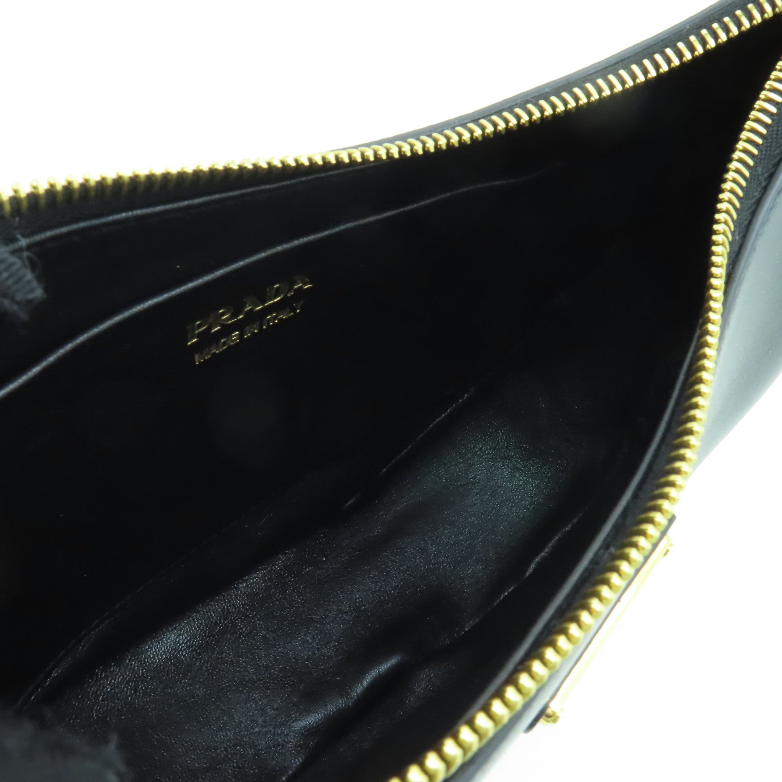 PRADA 牛皮皮革2way Shoulder Bag金扣手挽肩背兩用袋黒色