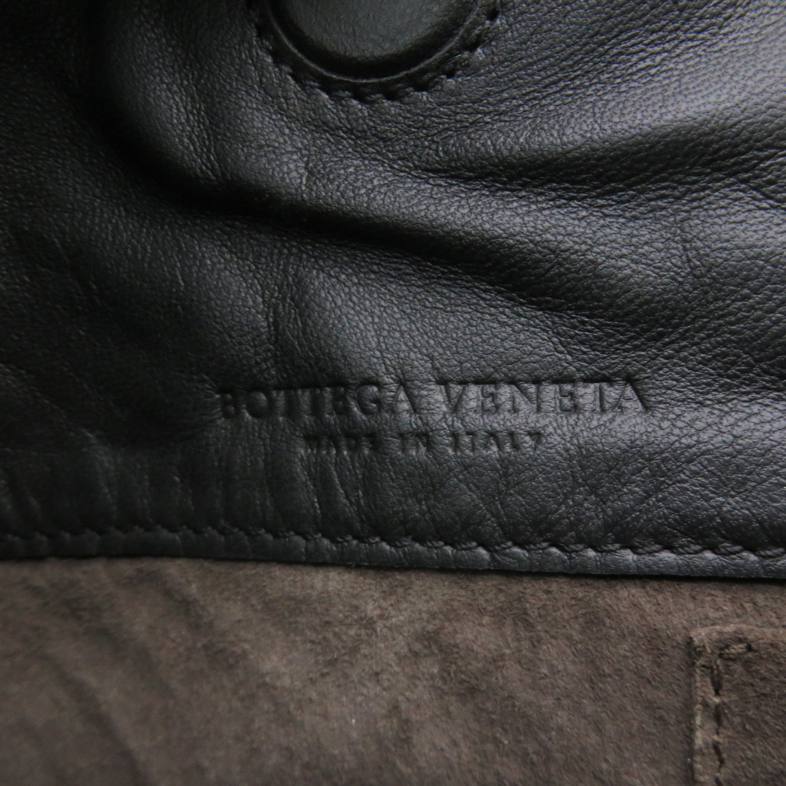 BOTTEGA VENETA 織紋皮革Shoulder Bag肩背袋碳灰色