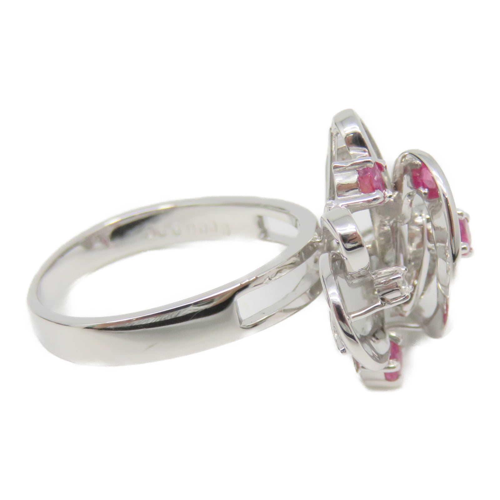 JEWELRY 【激減優惠】14K白金Ring紅寶石戒指US#5