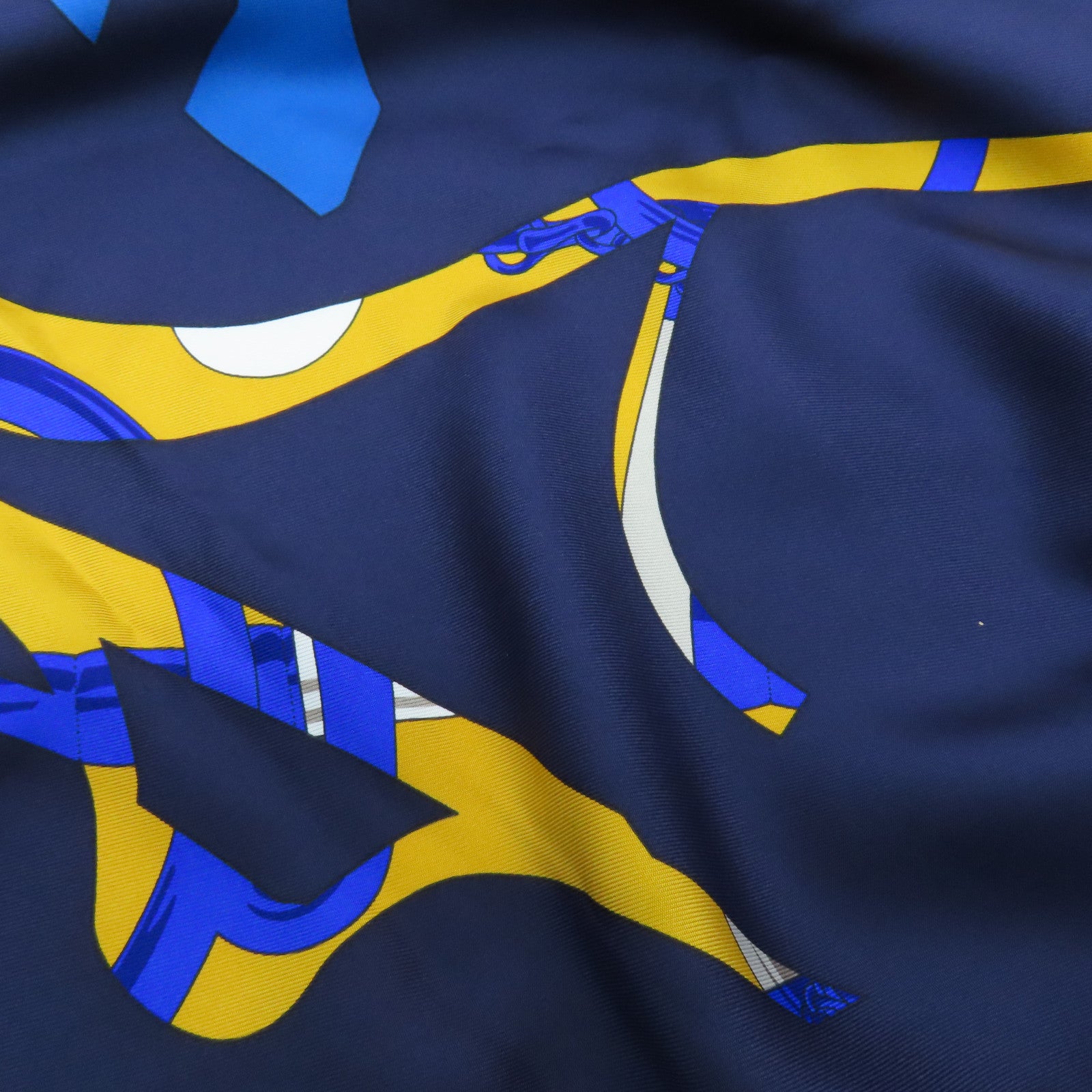 HERMES Silk Scarf Blue