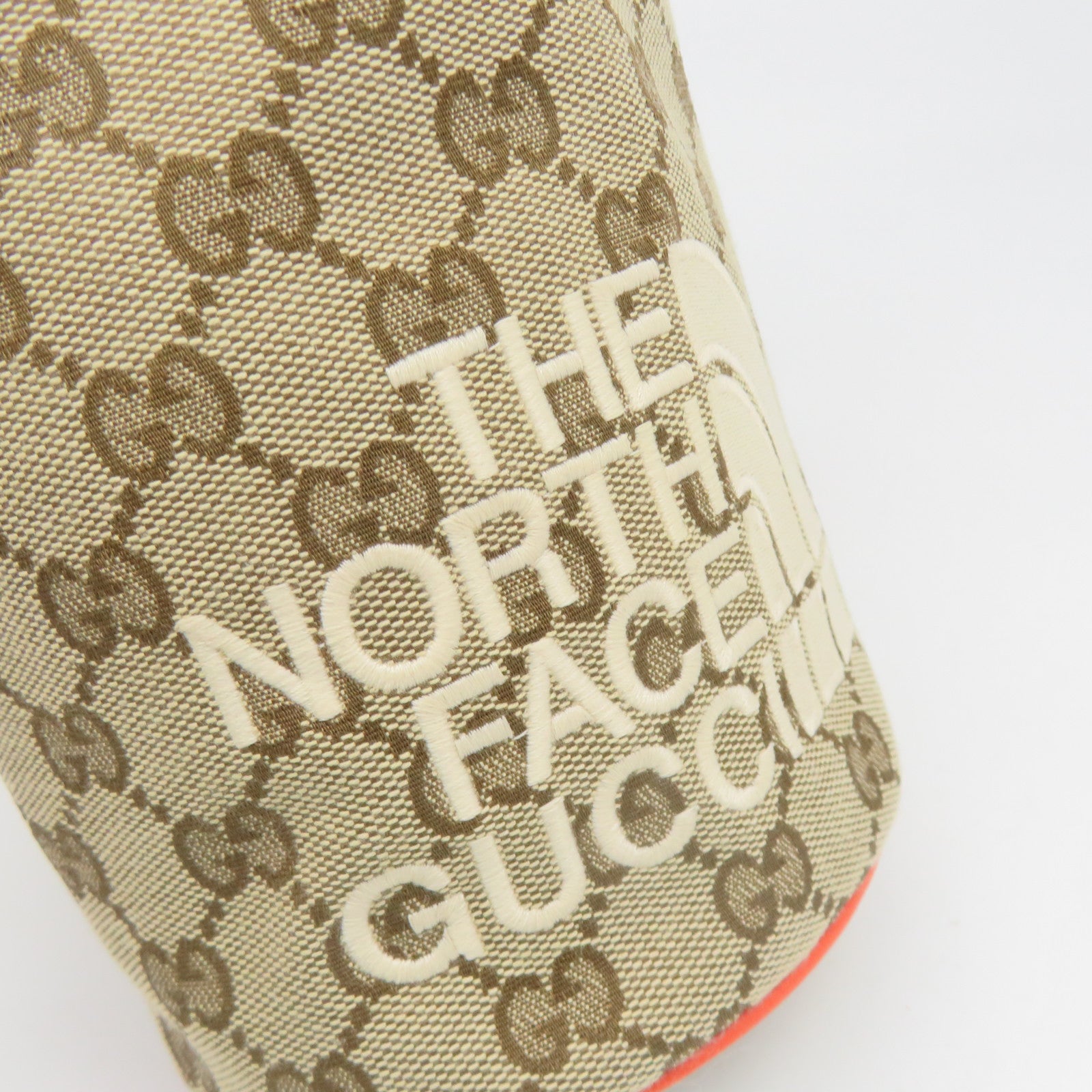 GUCCI GG Canvas The North Face X Gucci Shoulder Bag Brown/Orange