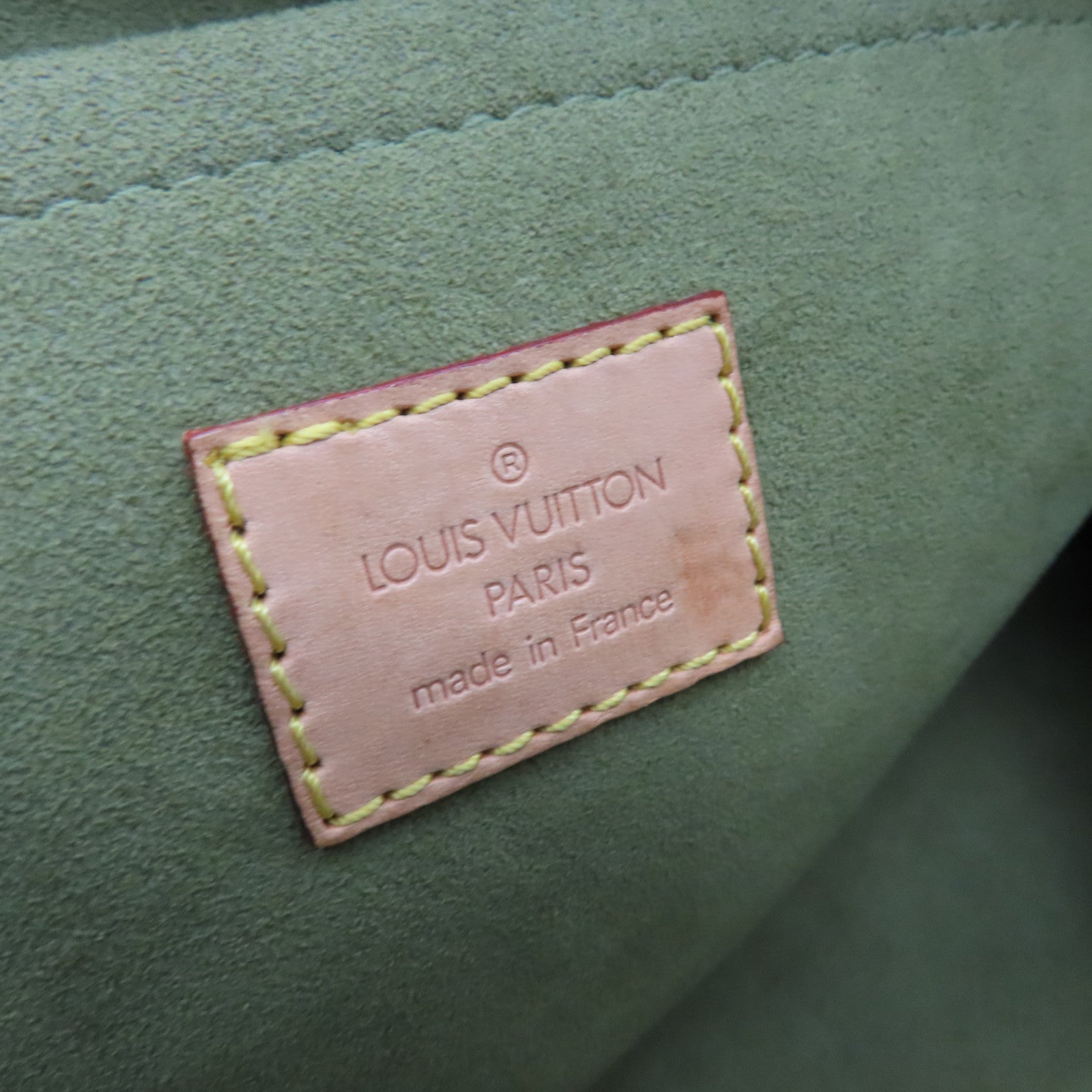 LOUIS VUITTON Monogram Denim Neo Speedy Gold Buckle Bag Khaki