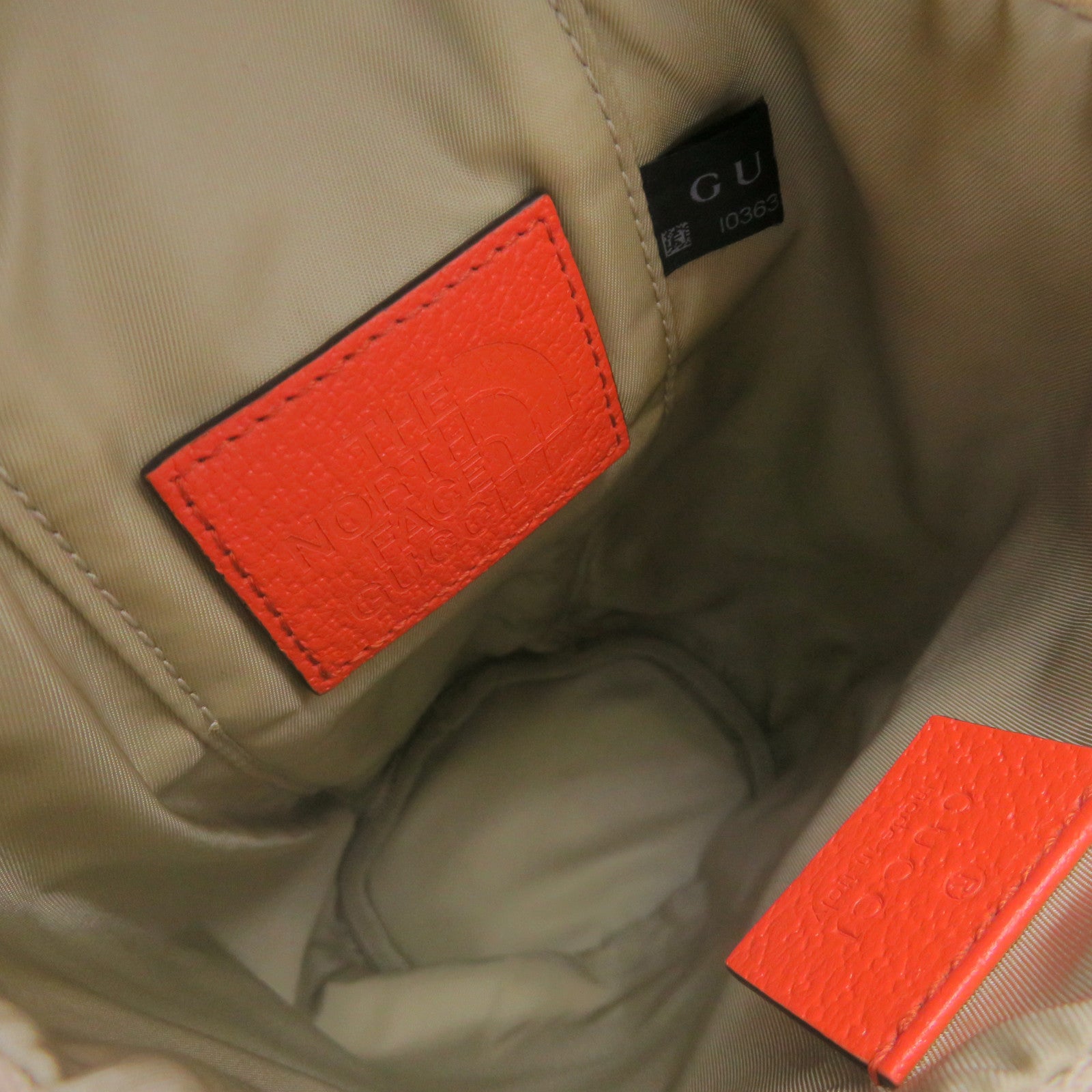 GUCCI GG Canvas The North Face X Gucci Shoulder Bag Brown/Orange