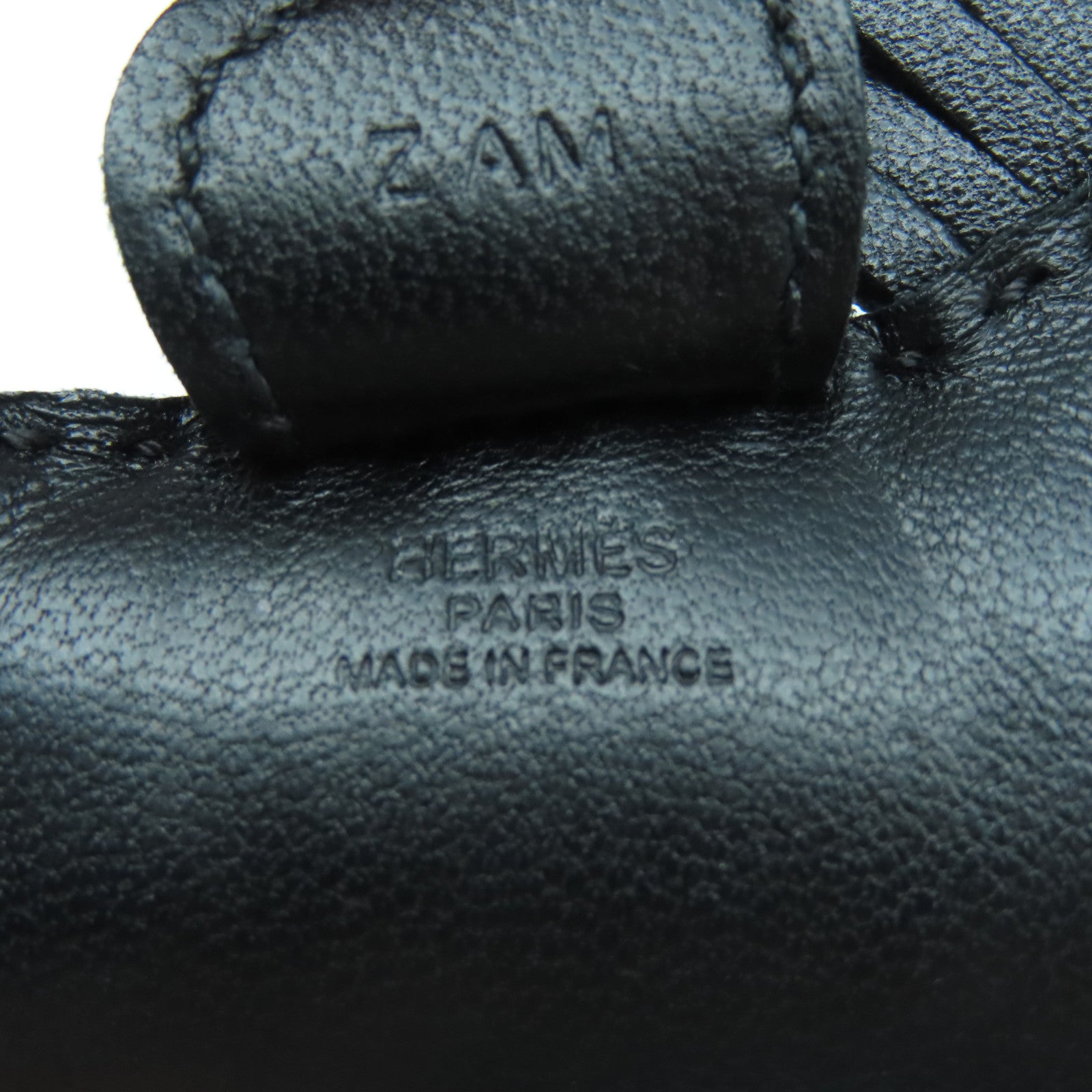 HERMES Swift皮革Rodeo PM掛飾黑色