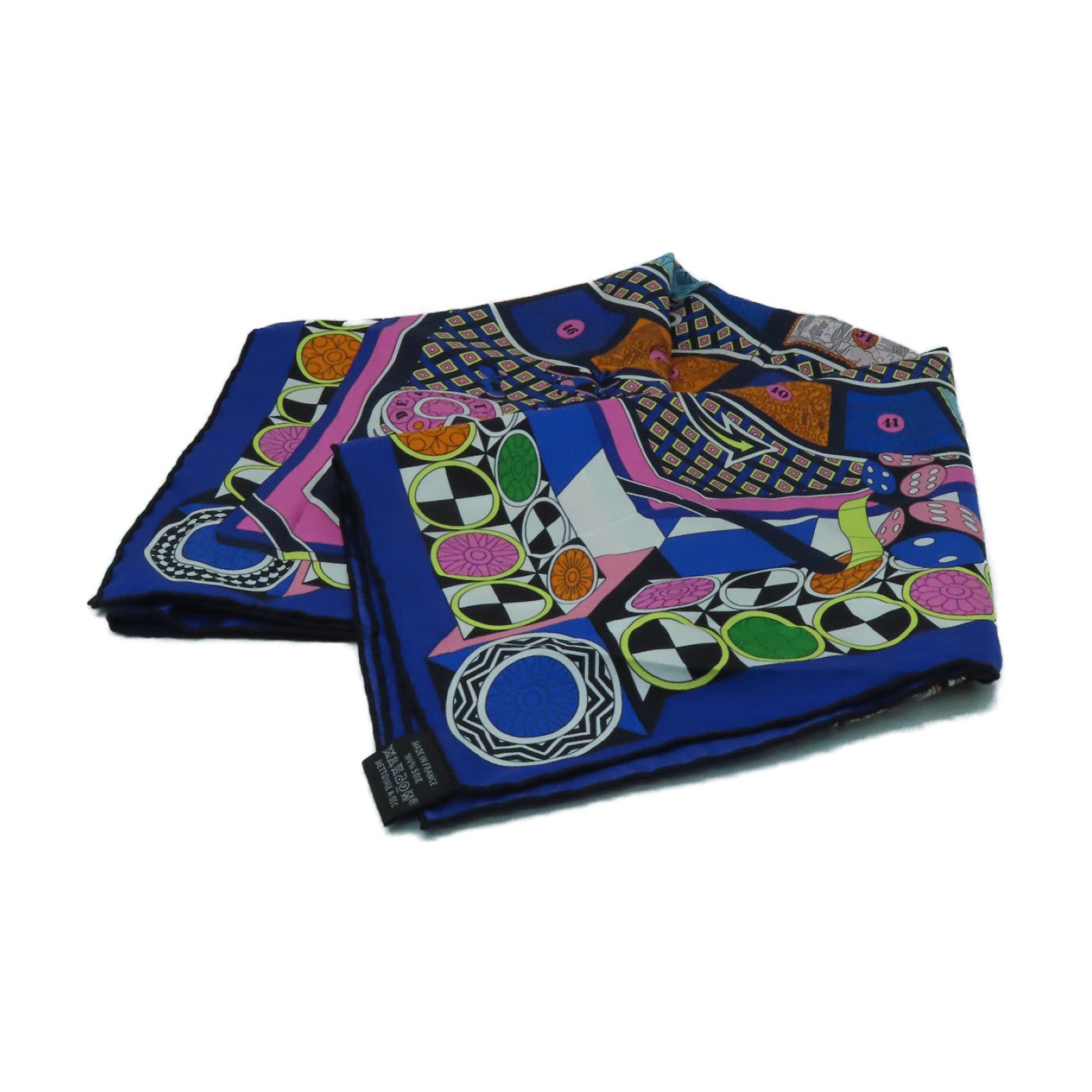 HERMES 絲質Scarf絲巾藍色/彩色