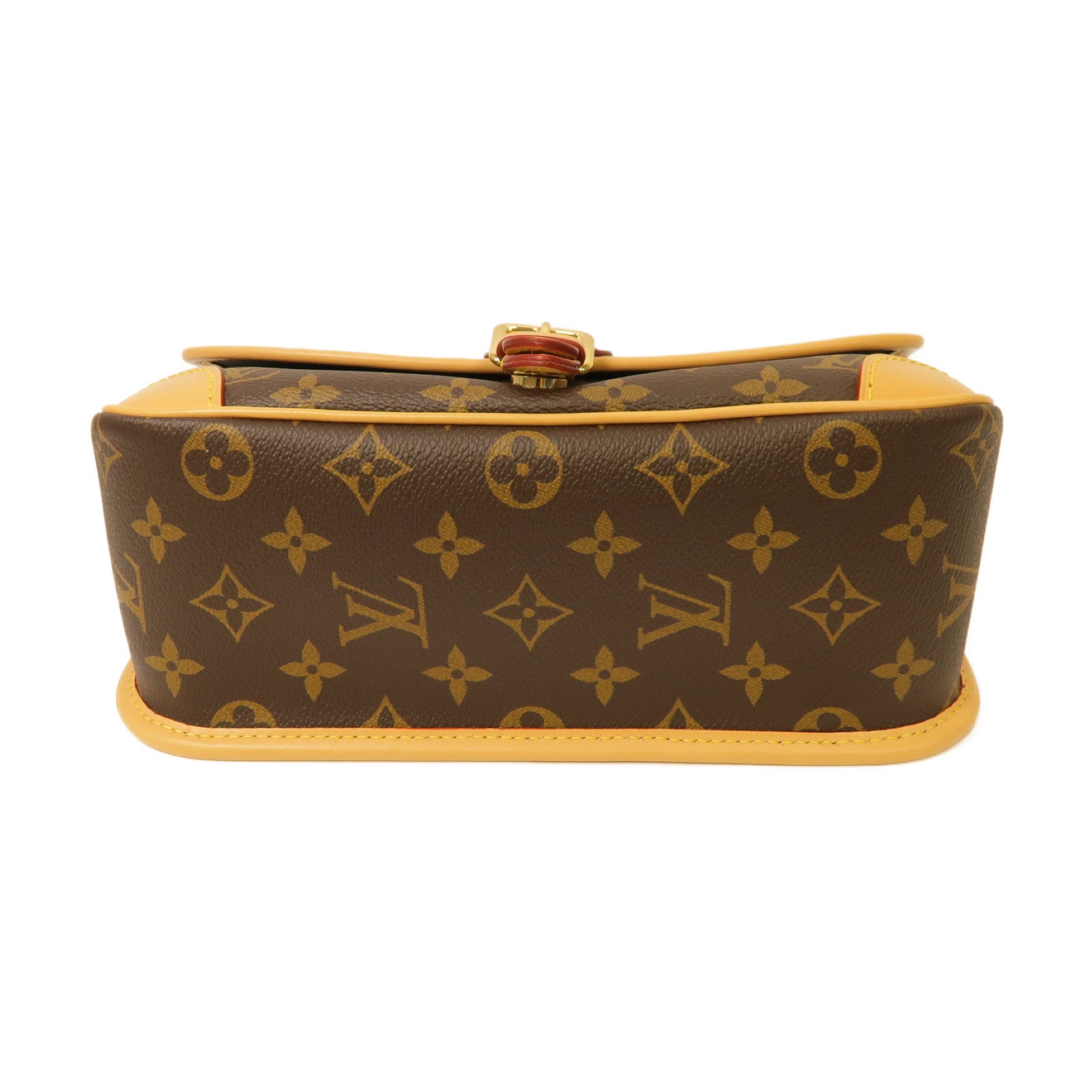 LOUIS VUITTON Monogram Diane金扣肩背袋棕色