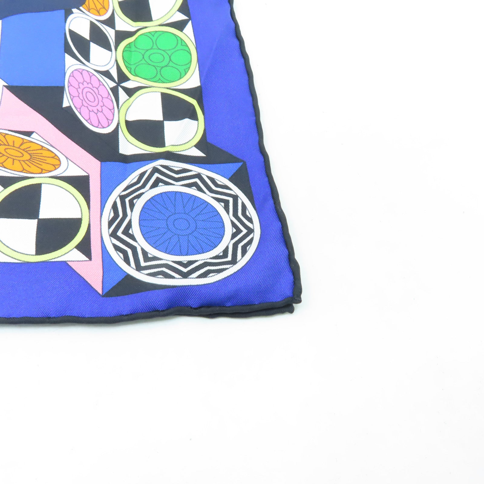 HERMES 絲質Scarf絲巾藍色/彩色