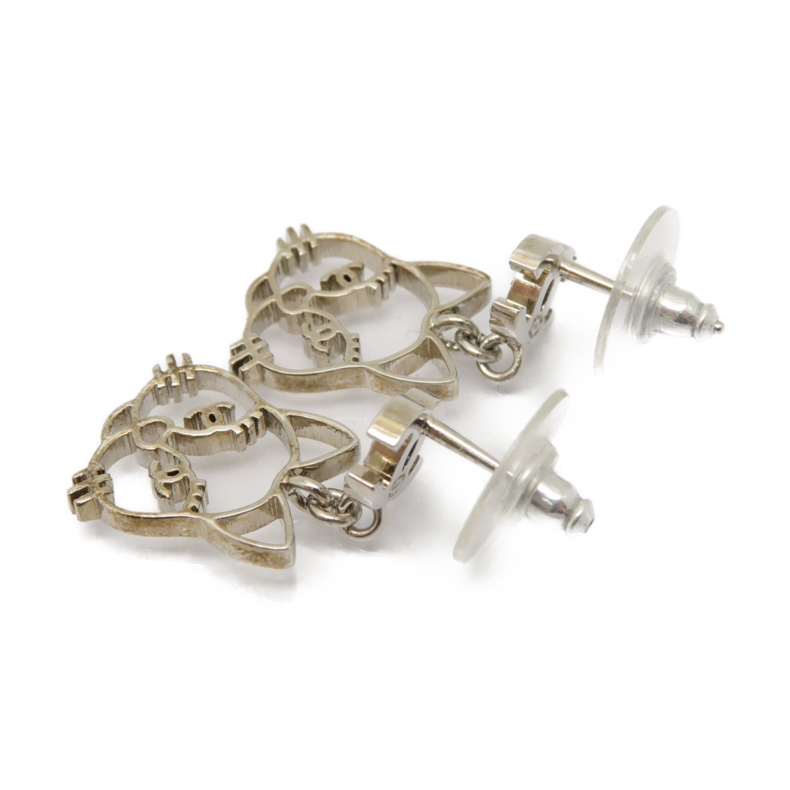 CHANEL 金屬Earrings耳環銀色/透明