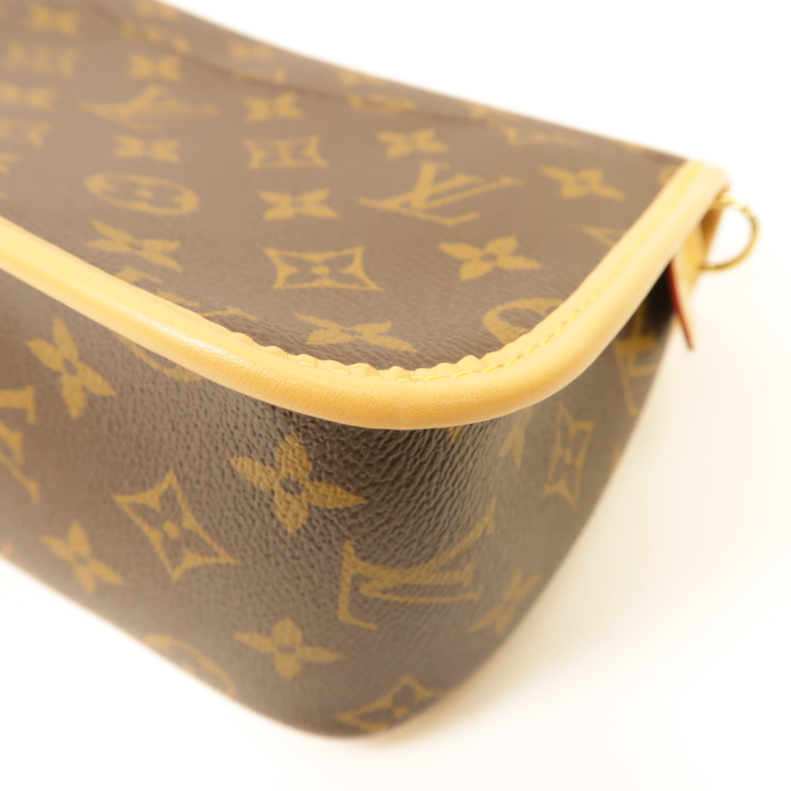 LOUIS VUITTON Monogram Diane金扣肩背袋棕色