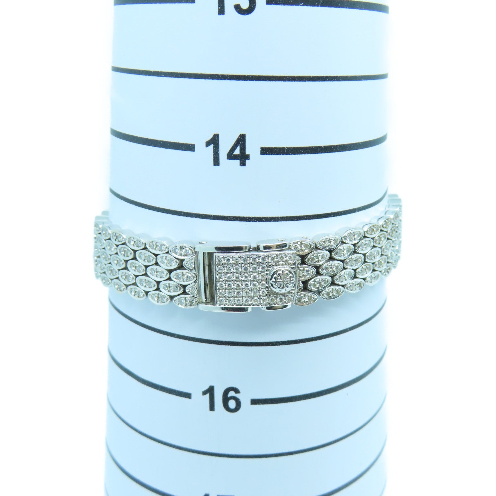 PATEK PHILIPPE Lady's Fine 18K白金鑽石手錶手動機芯銀色