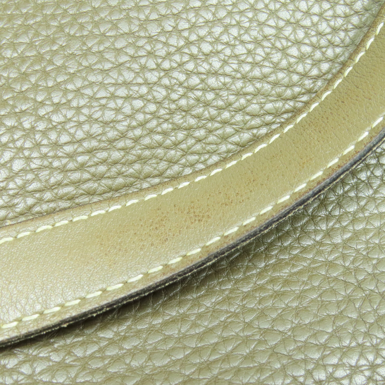 HERMES Clemence皮革/Swift皮革Double Sens肩背袋Etoupe大象灰色