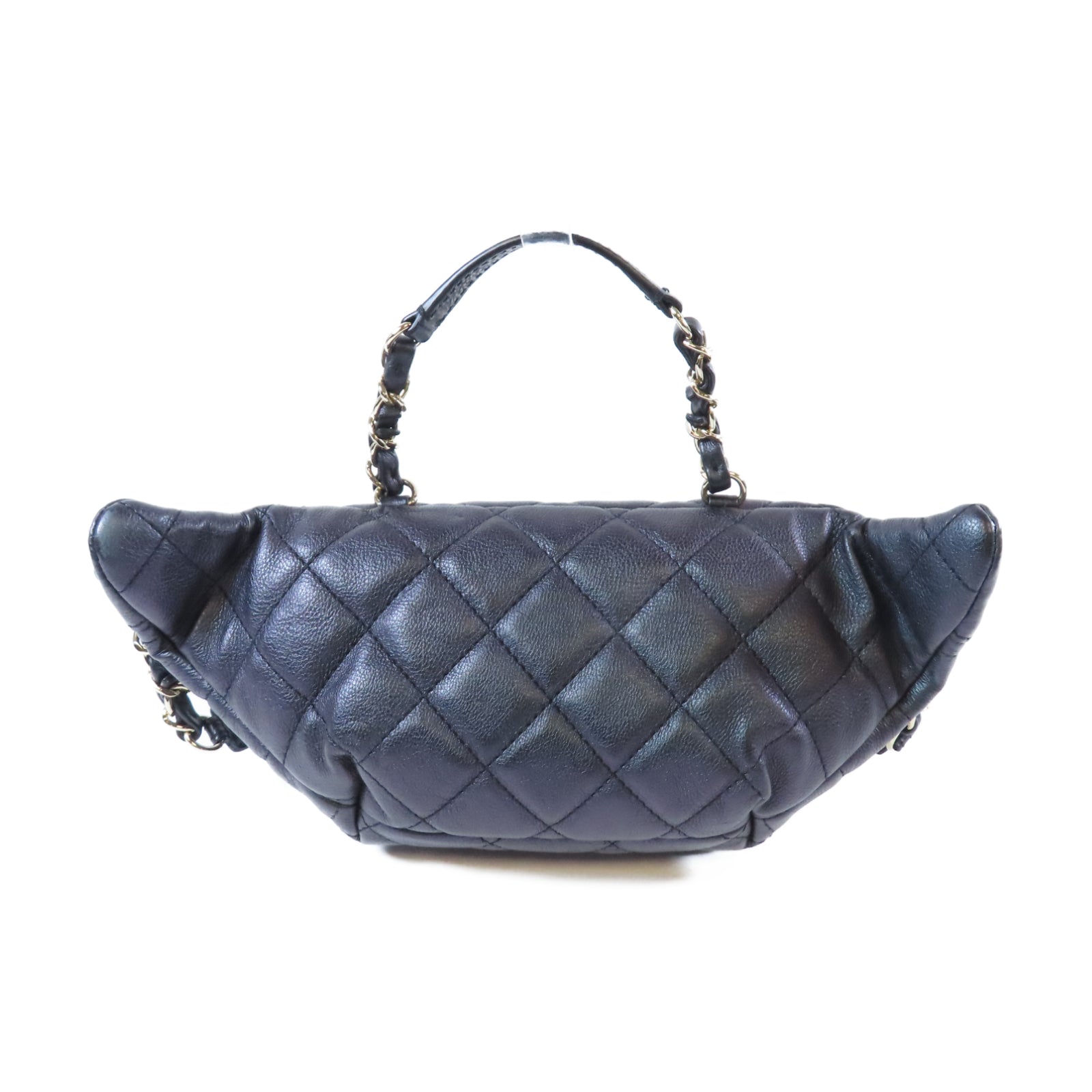 CHANEL 菱格牛皮皮革Belt Bag金扣腰包幻彩紫色