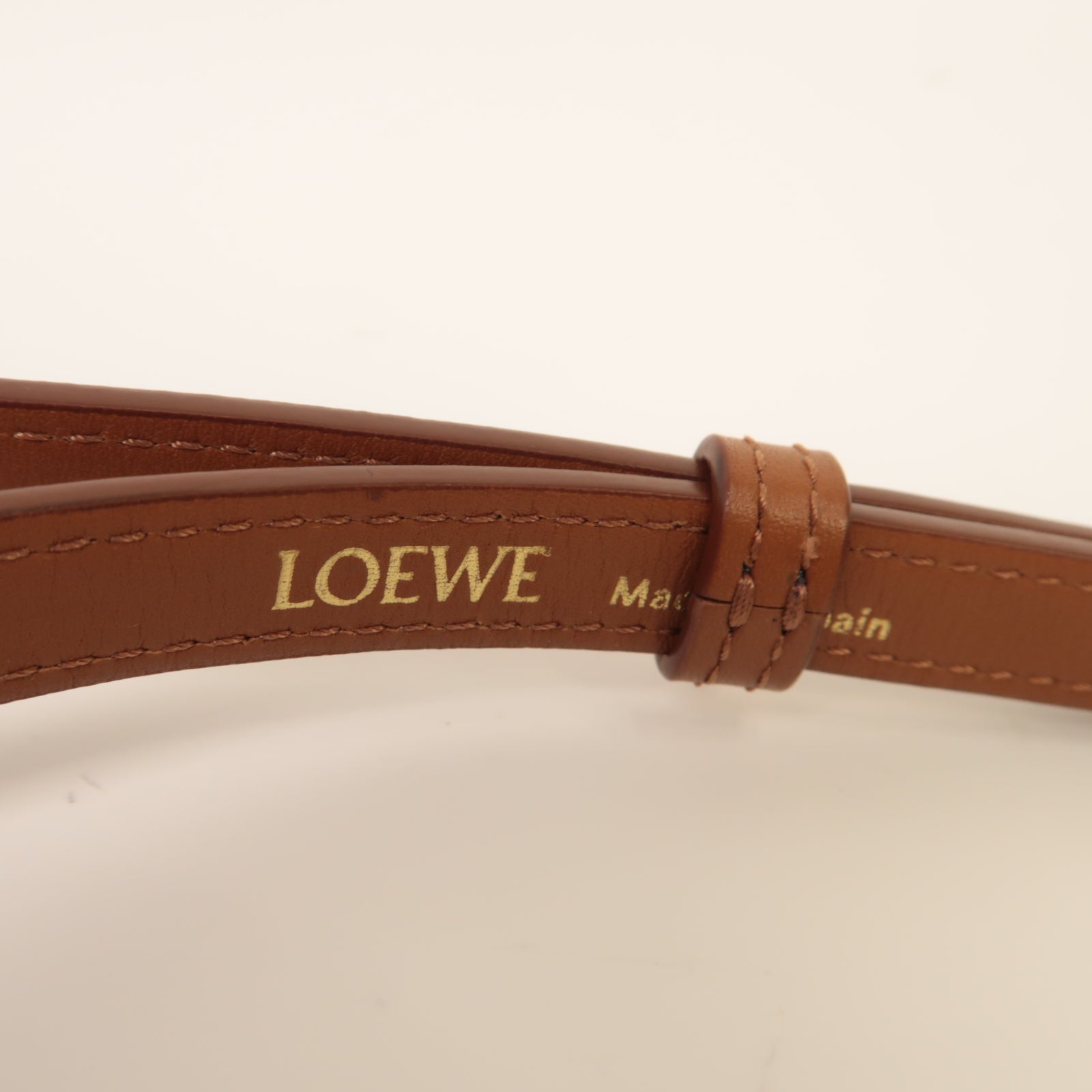 LOEWE 牛皮皮革Goya Small Bag金扣肩背袋啡色