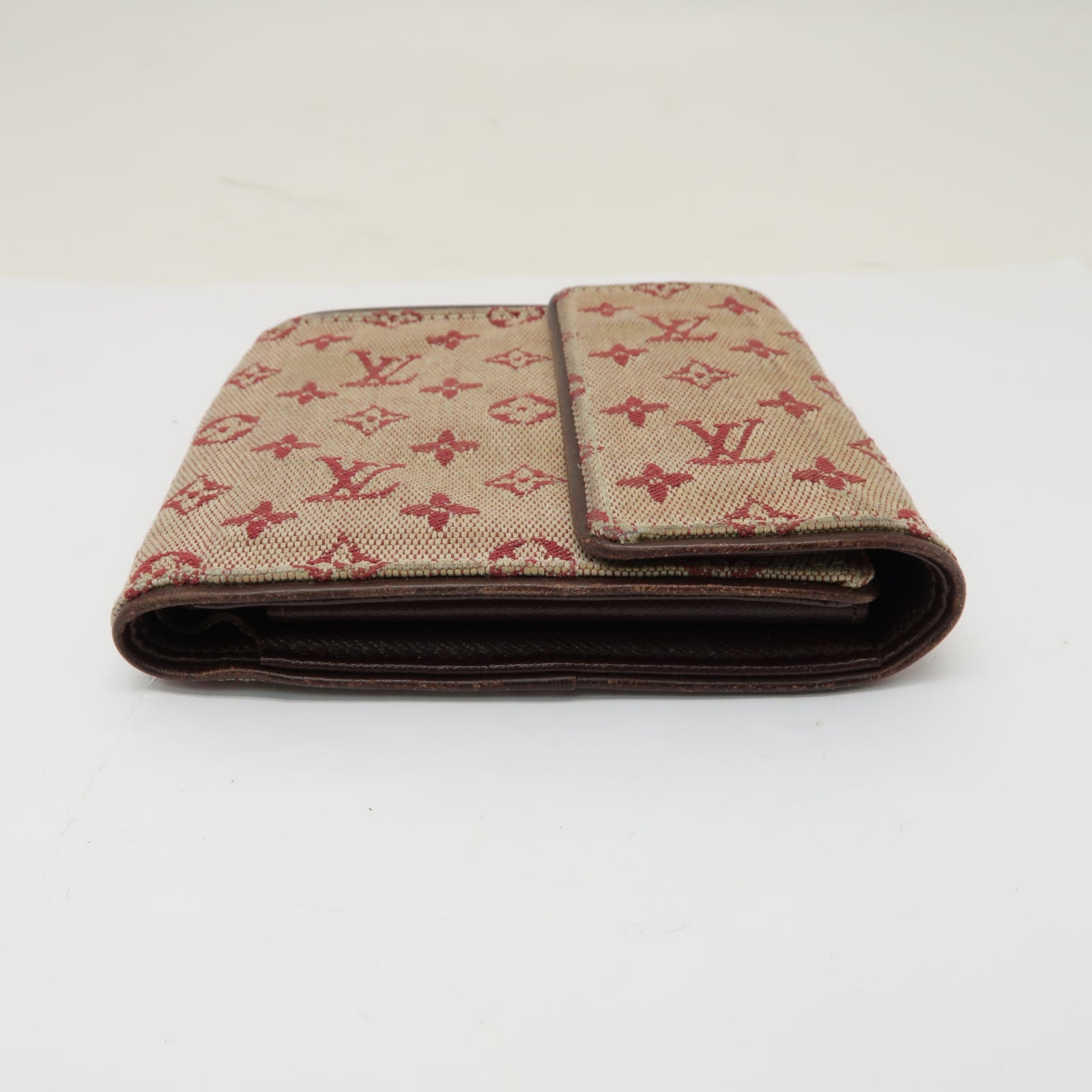 LOUIS VUITTON Monogram Mini Wallet金扣錢包紅色